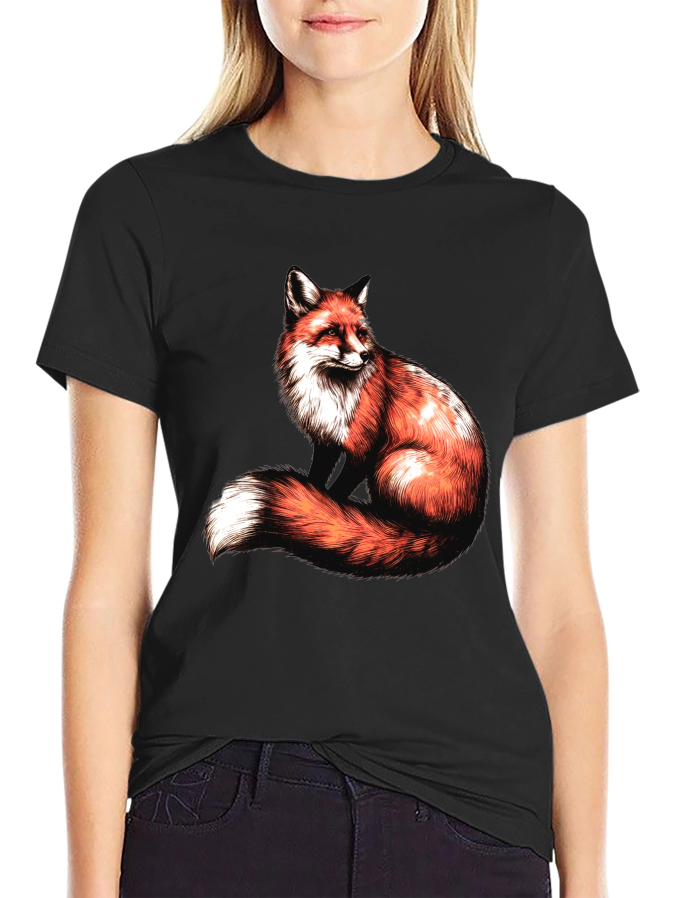 Fox Graphic Tee - Stylish Men's Black T-Shirt - 2