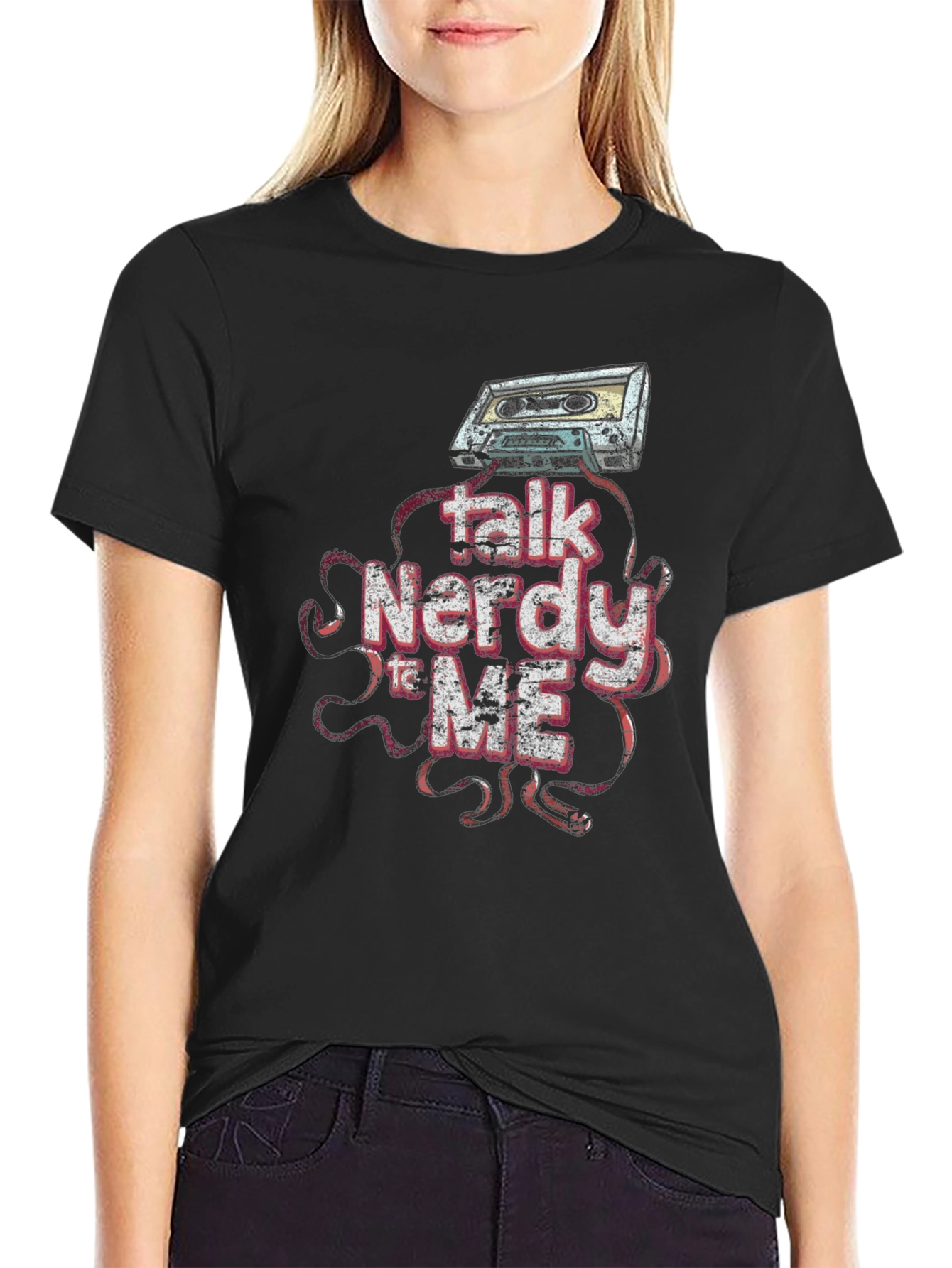 Black Talk Nerdy To Me Graphic Tee view 2