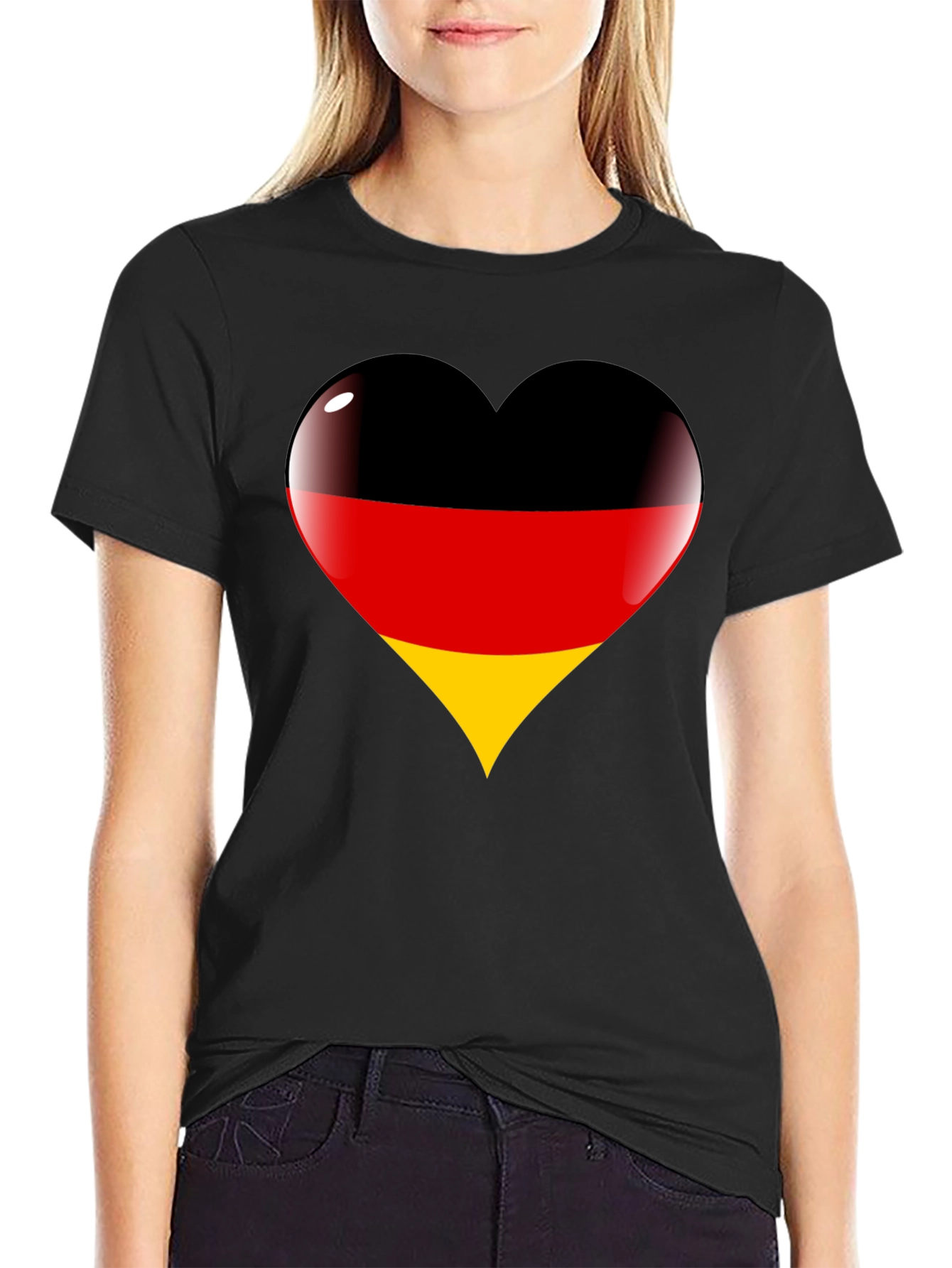 Germany Flag Heart T-Shirt - Deutschland Liebe - 2