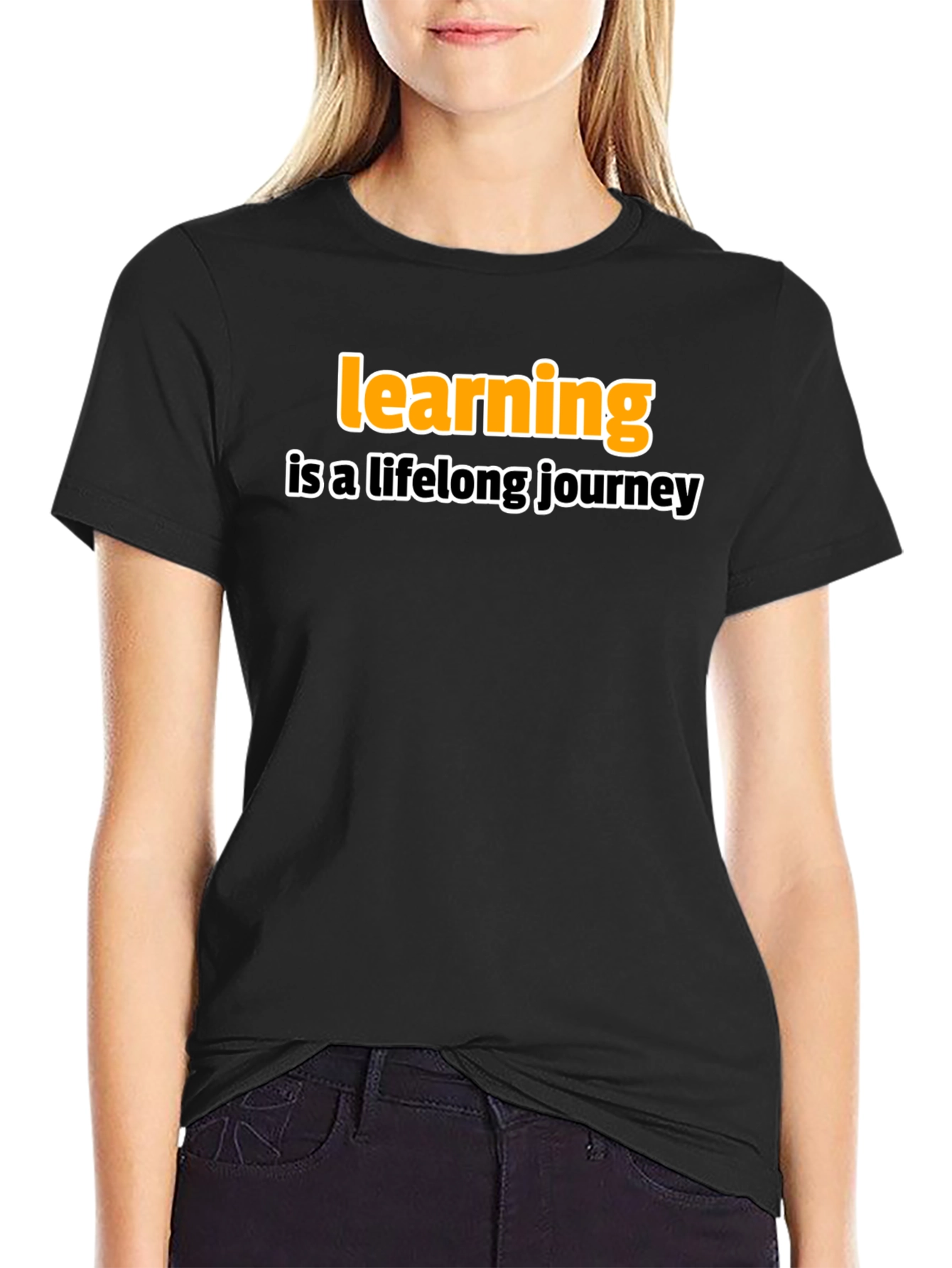 Black Learning is a Lifelong Journey T-Shirt view 2