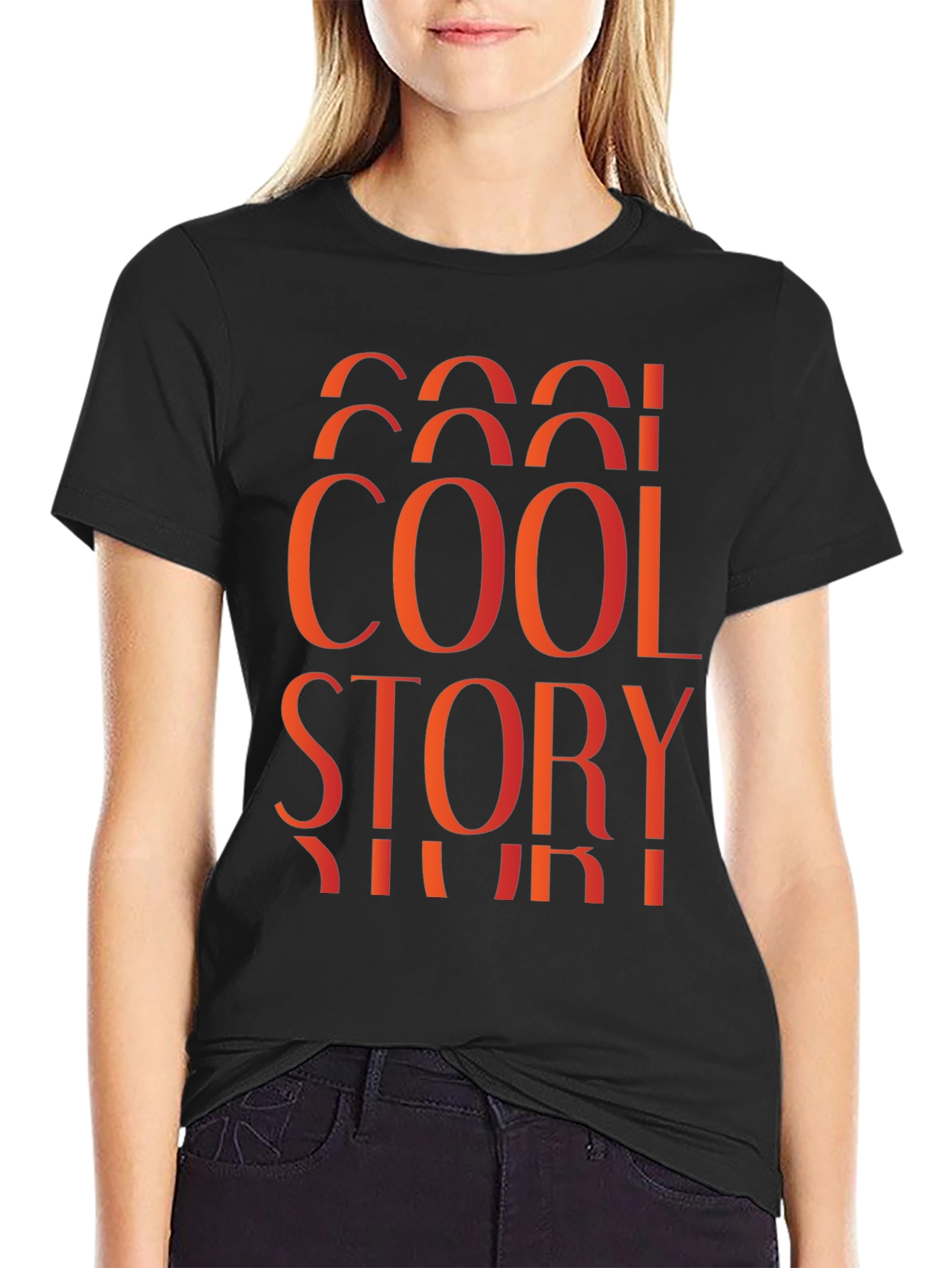 Black Cool Story Graphic T-Shirt - Black view 2