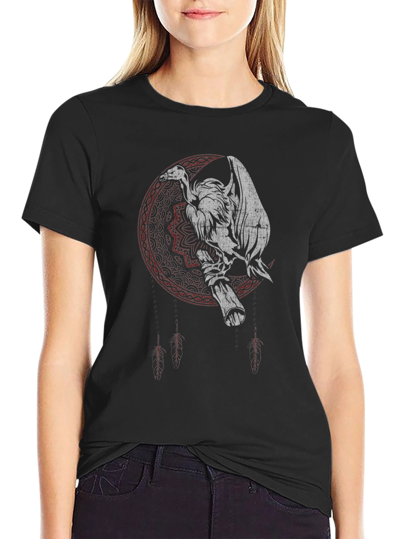Black Vulture Graphic Tee - Dark Gothic Design view 2