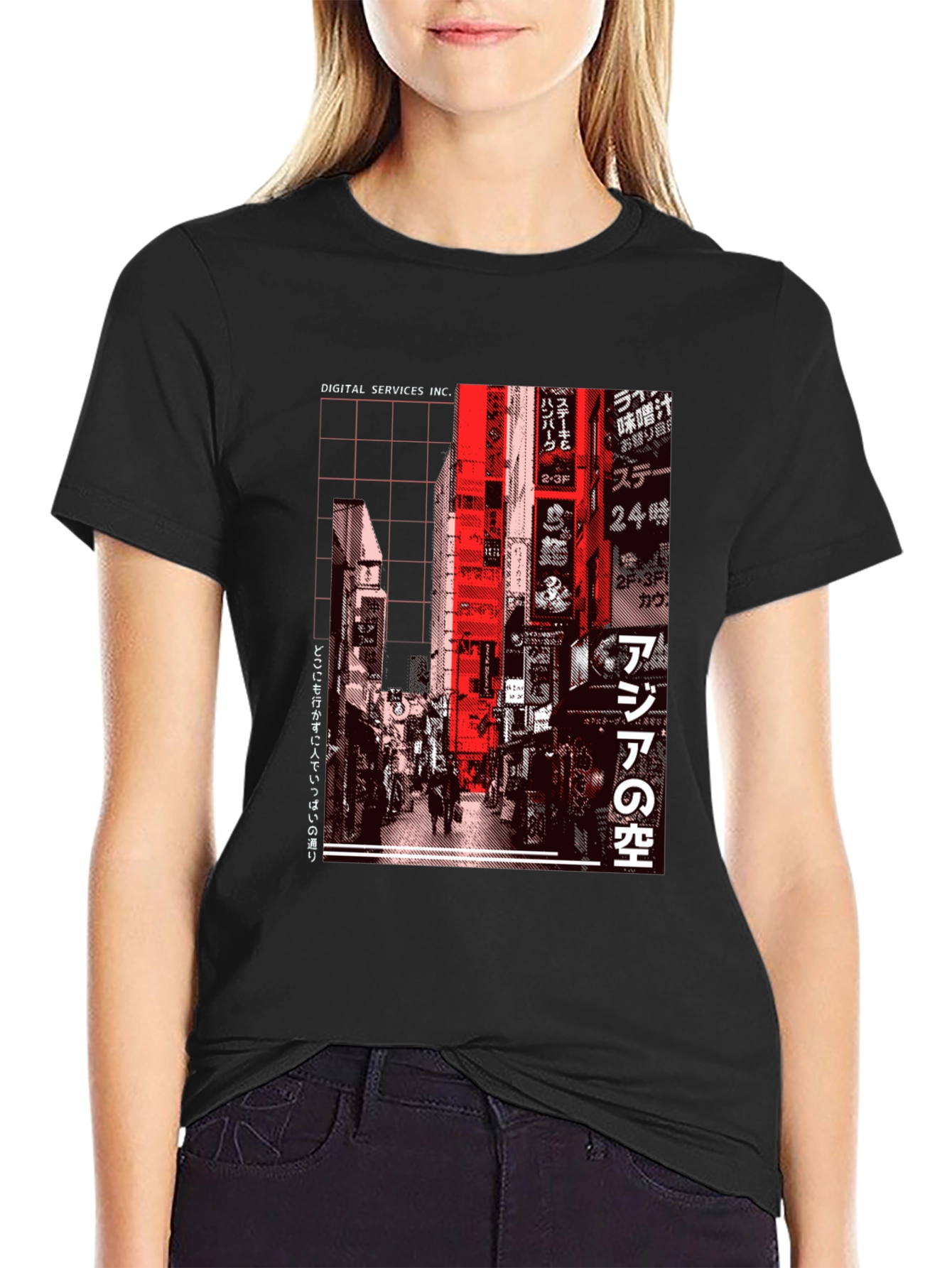 Black Digital Services Tokyo Graphic Tee - Black view 2