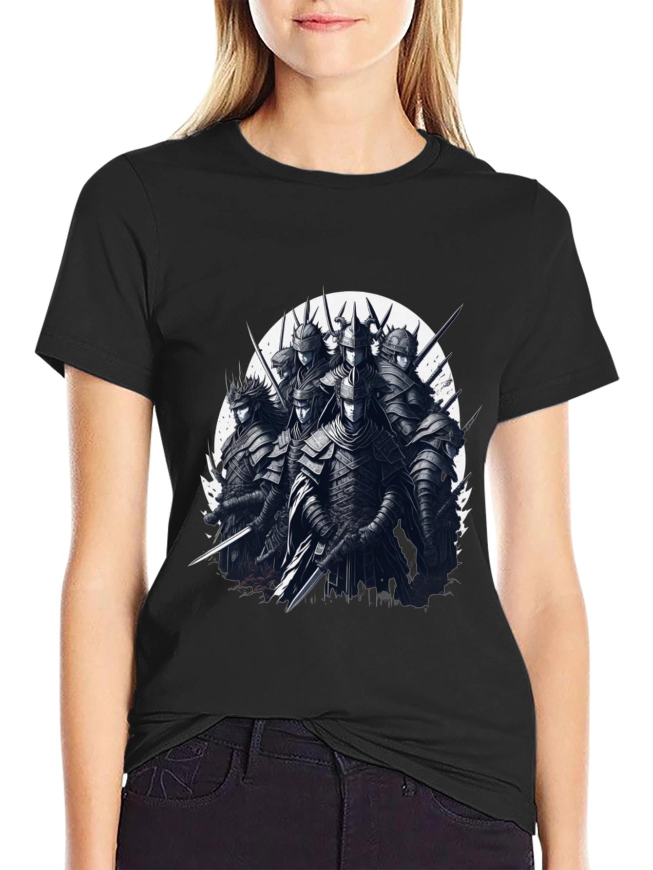 Black Warrior Knights Graphic T-Shirt view 2
