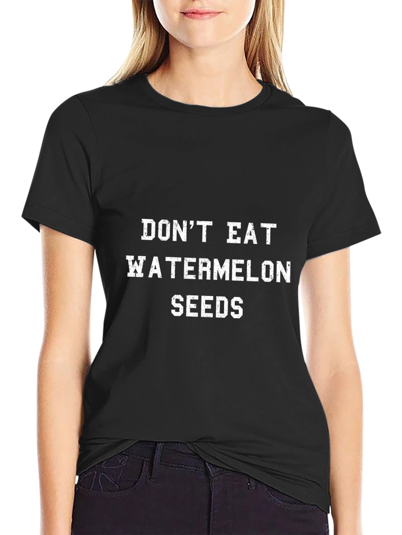 Black Don't Eat Watermelon Seeds Graphic Tee view 2