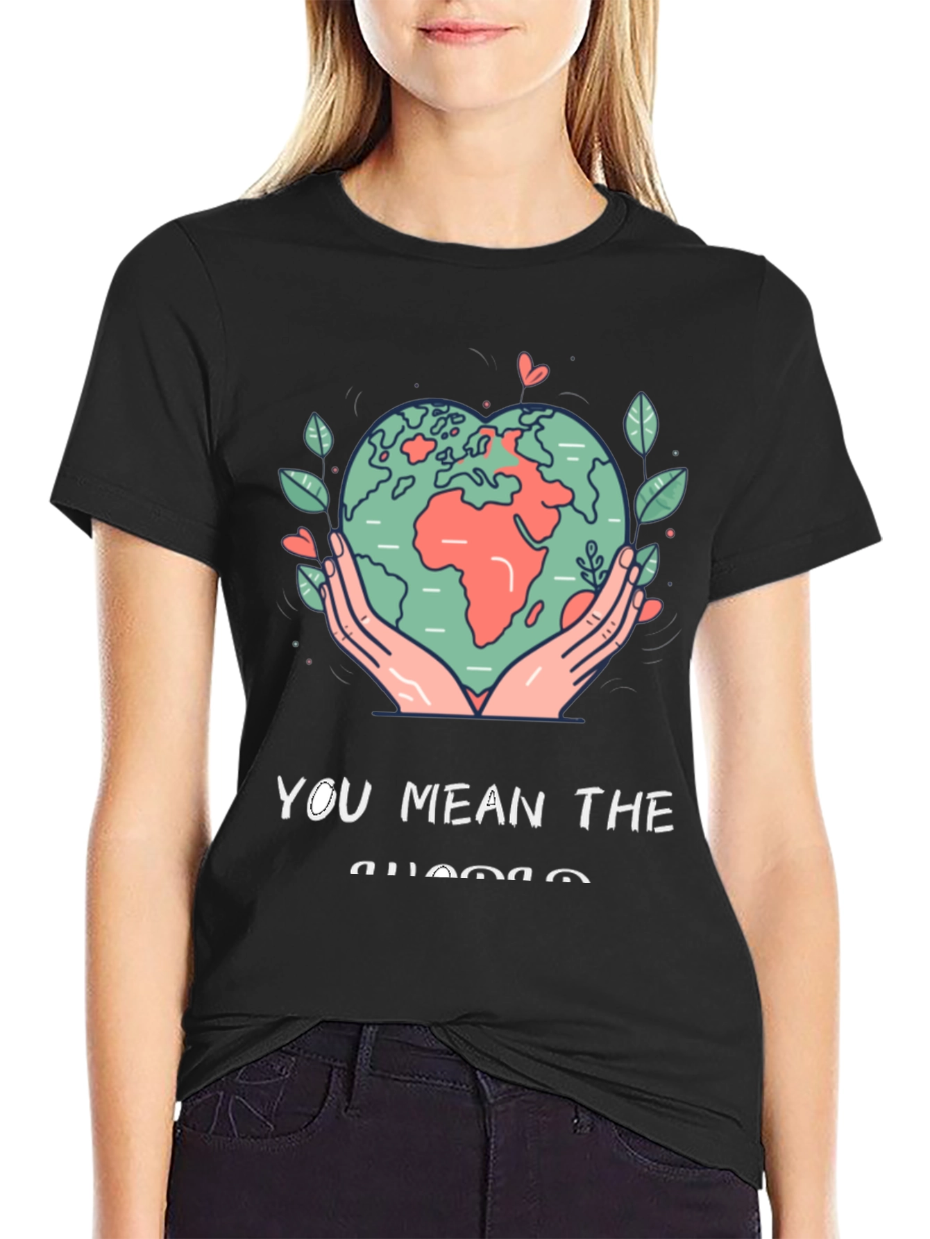 Black Earth Heart Graphic Tee - You Mean the World view 2