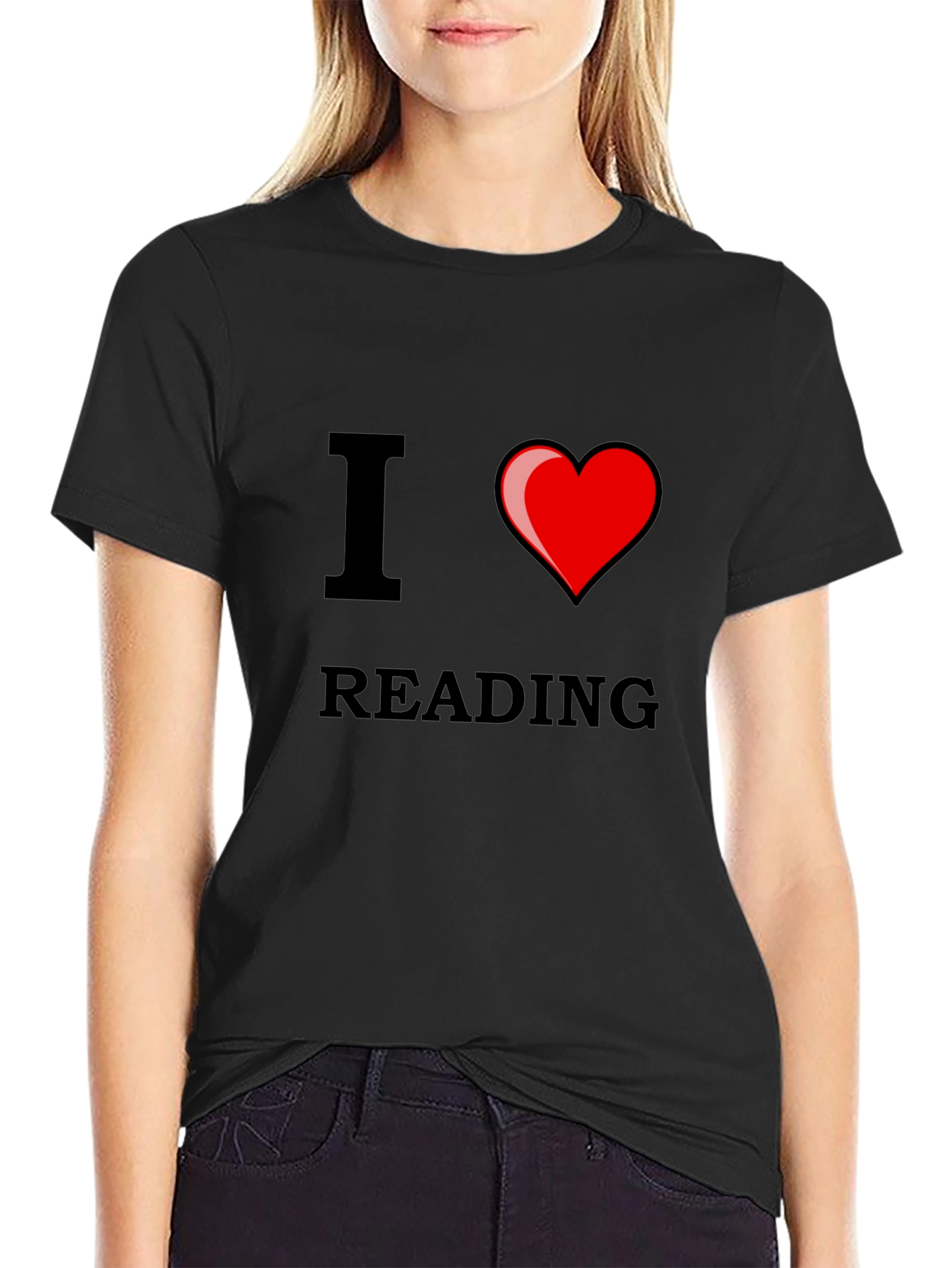 Black I Love Reading T-Shirt view 2