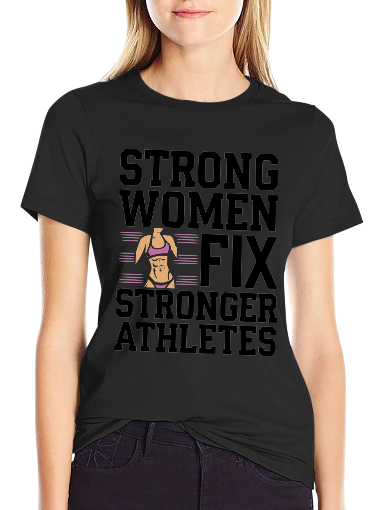 Strong Women Fix Stronger Athletes Graphic Tee - 2