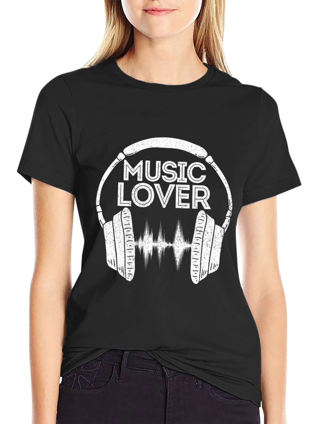 Black Music Lover Graphic Tee - Stylish Casual Shirt view 2