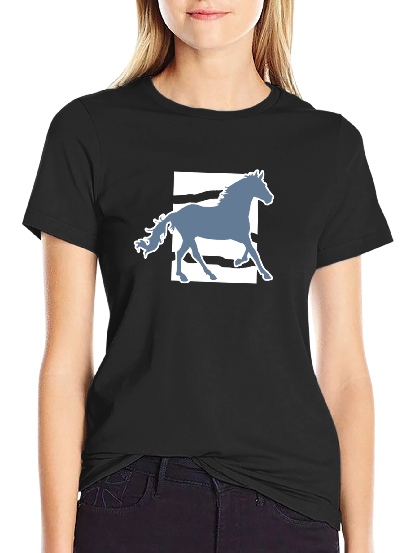Horse Graphic T-Shirt - Stylish Black Tee for Equestrian Lovers - 2
