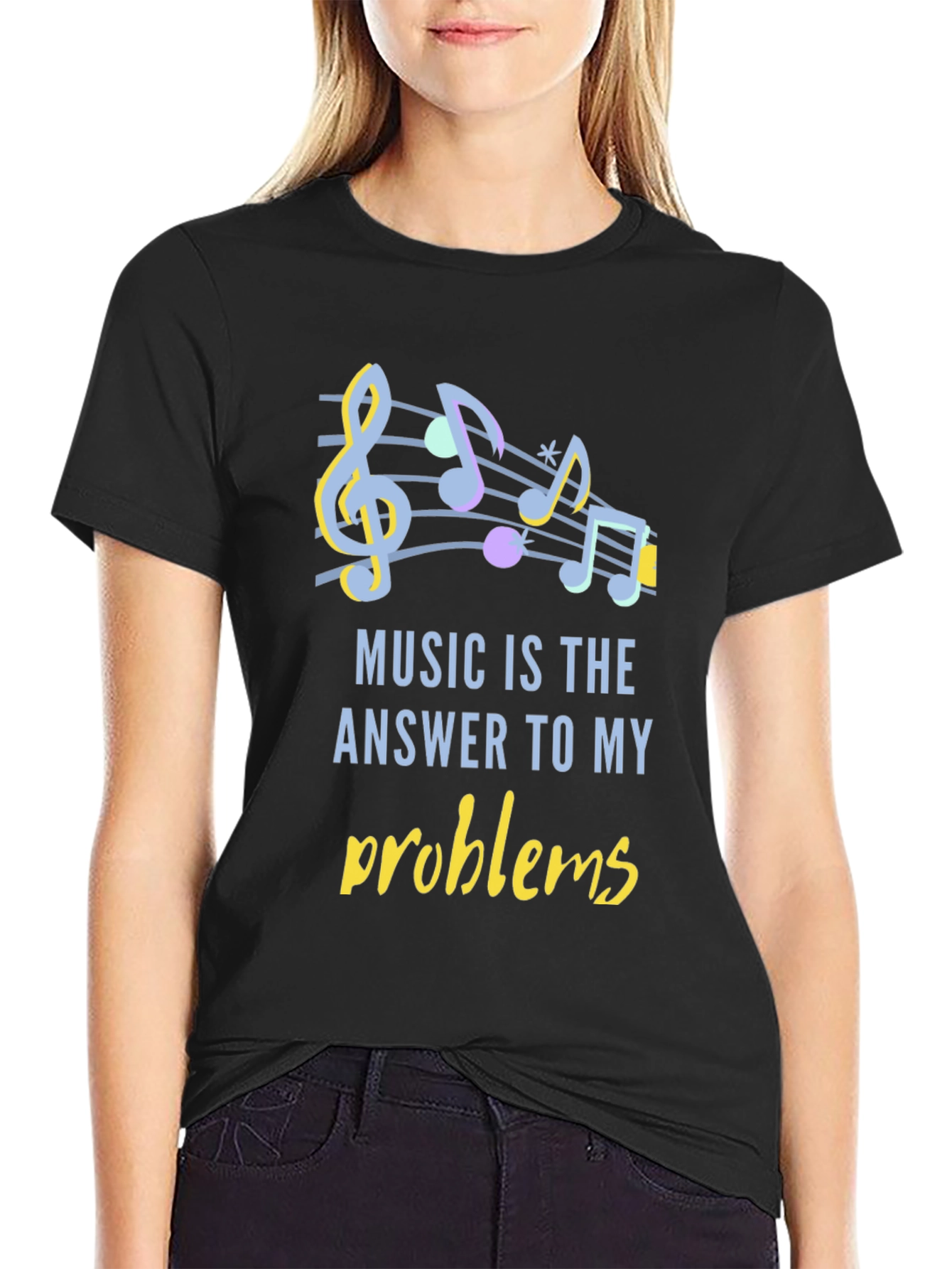 Black Music is the Answer T-Shirt view 2
