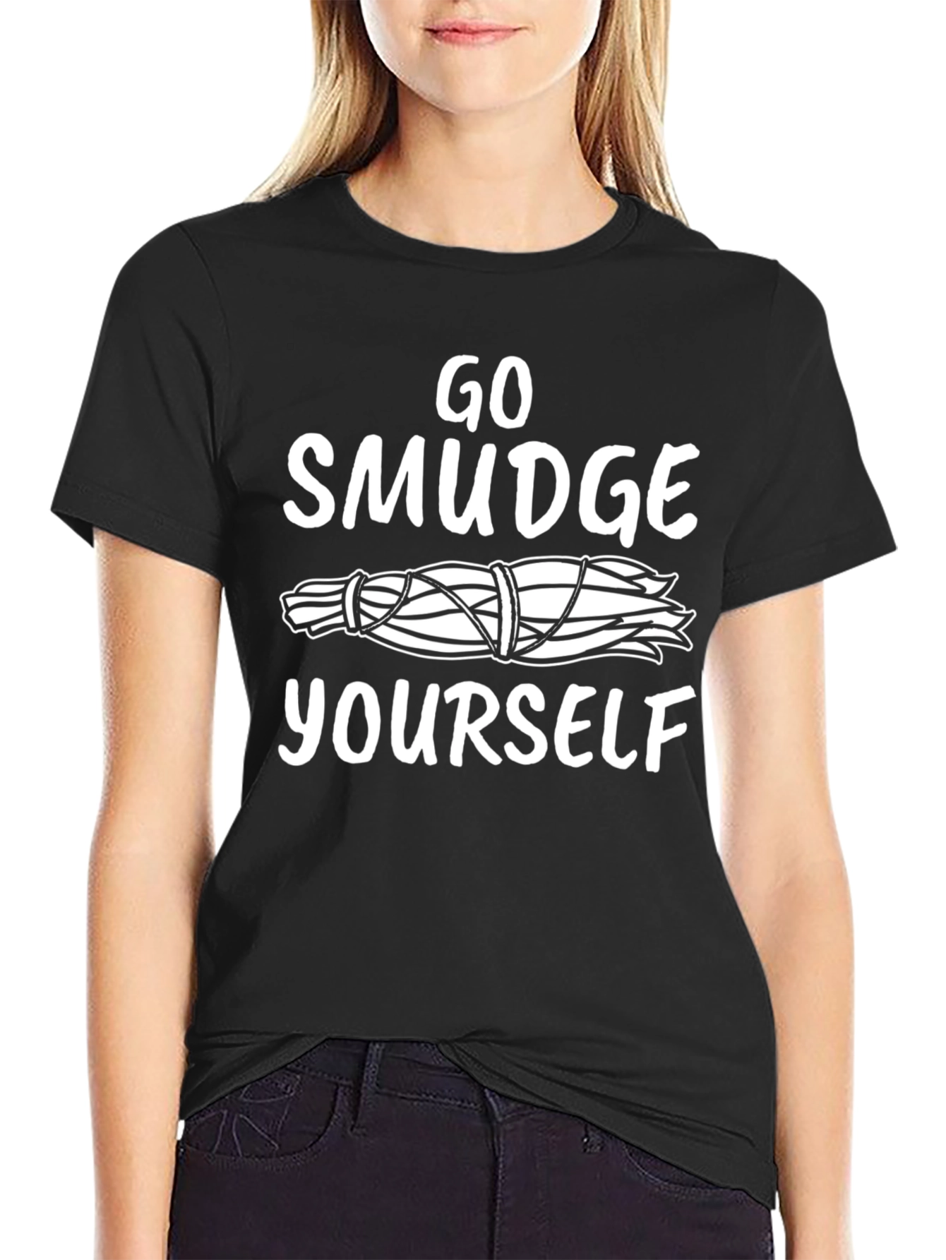 Black Go Smudge Yourself T-Shirt view 2