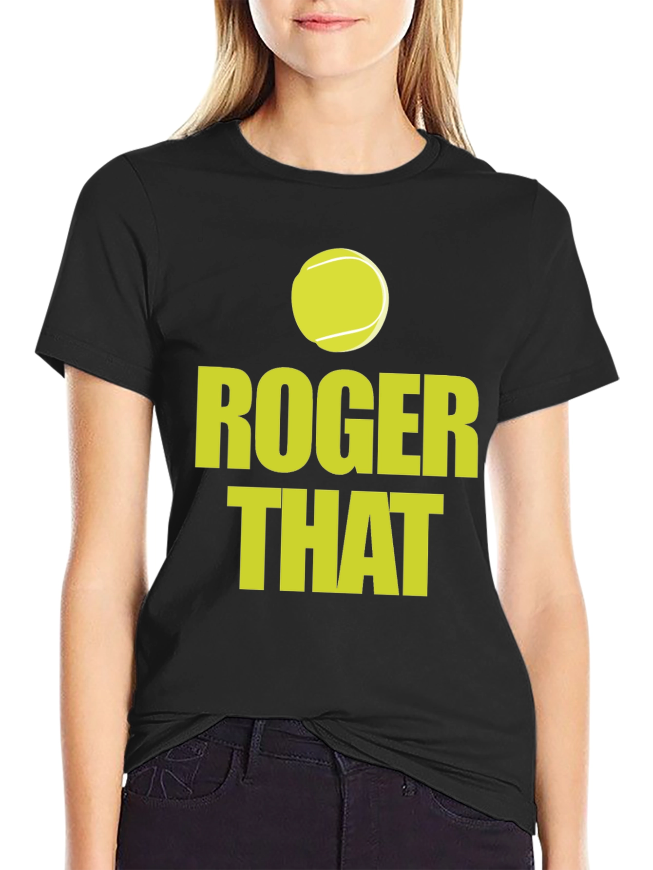 Black Roger That Tennis T-Shirt - Ace Your Style! view 2