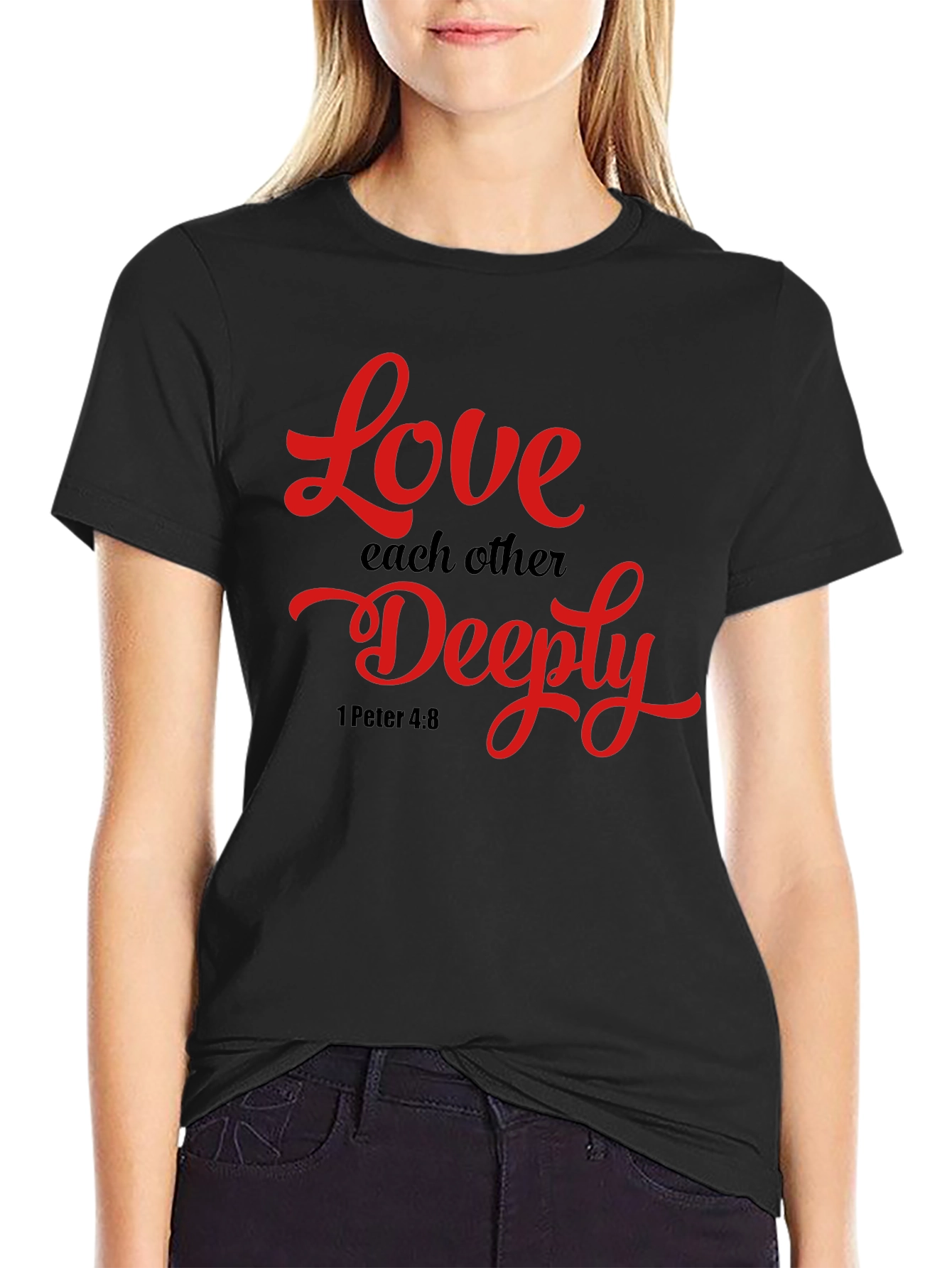 Black Love Each Other Deeply T-Shirt view 2