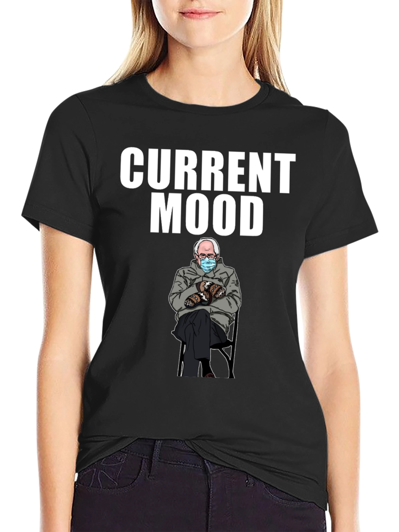 Black Current Mood Bernie T-Shirt view 2
