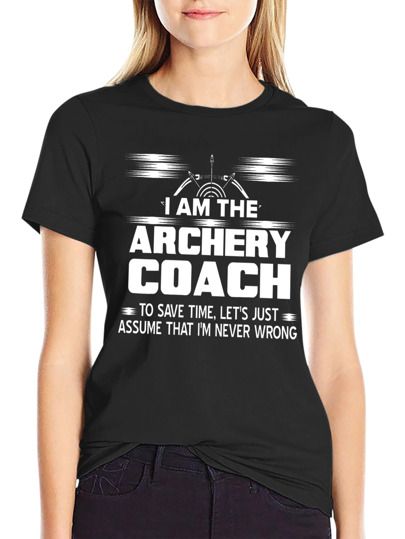 Black Archery Coach T-Shirt - Never Wrong! view 2