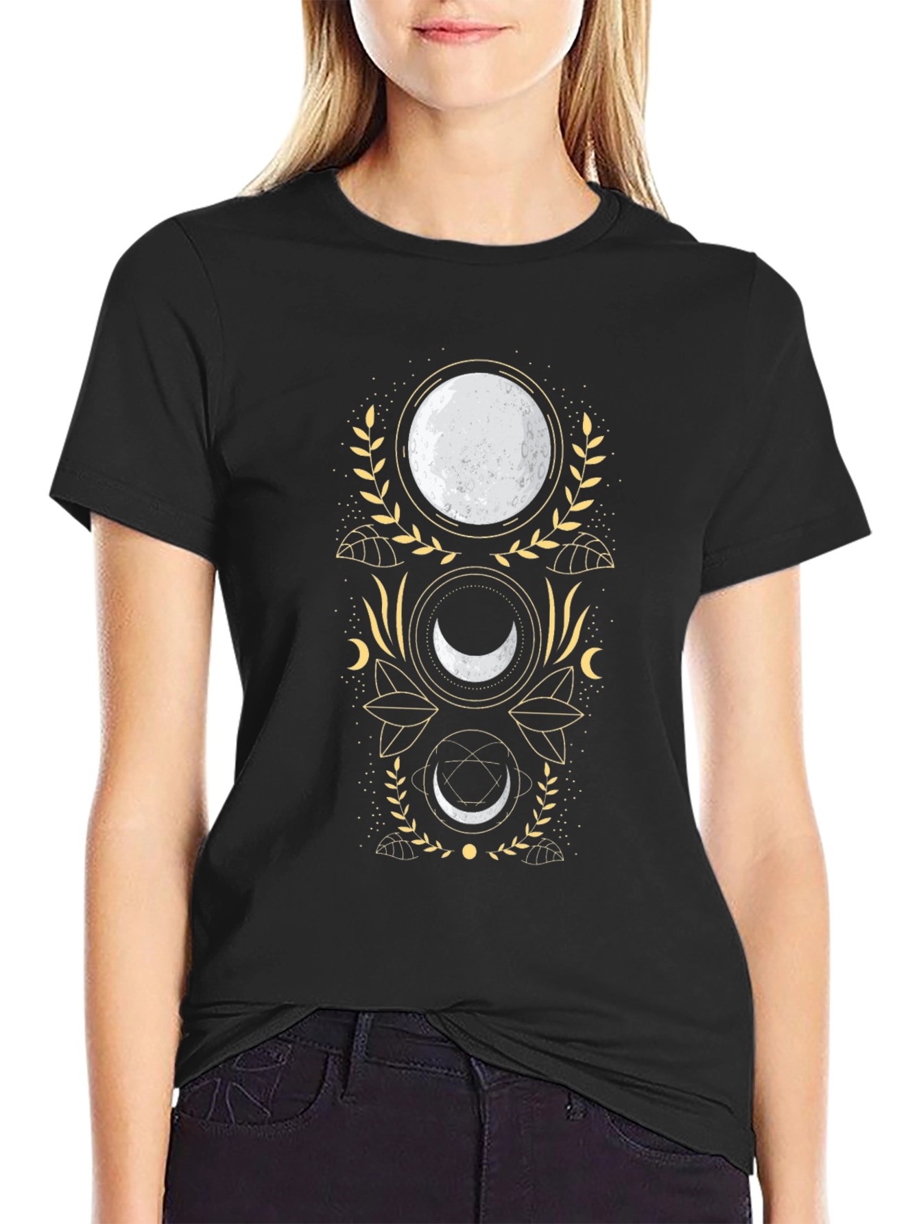Mystic Moon Phases Black T-Shirt - 2