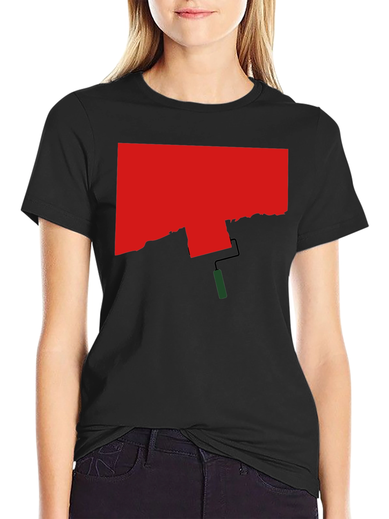 Black Abstract Painter T-Shirt - Artistic Expression view 2