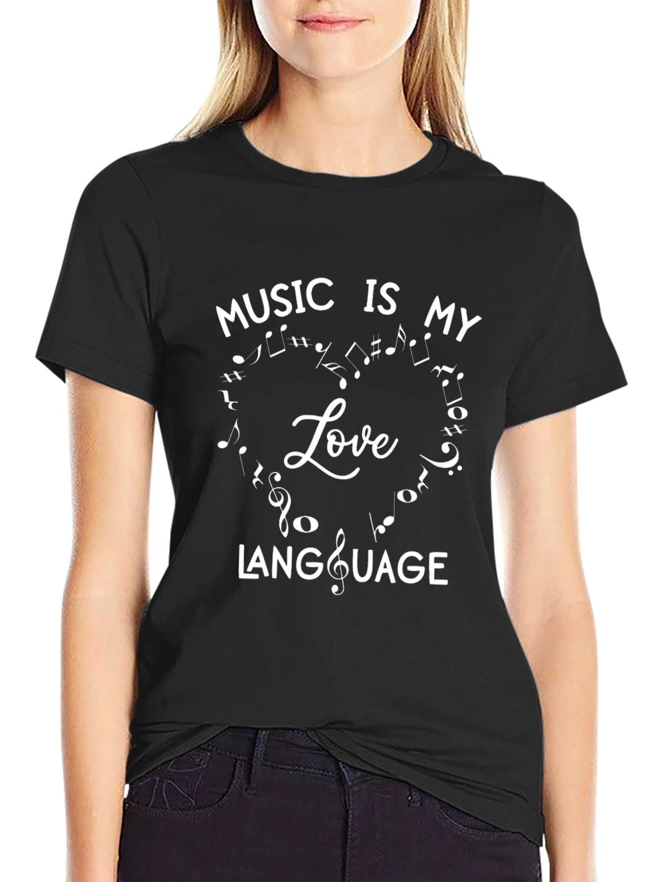 Black Music Is My Love Language Graphic Tee view 2