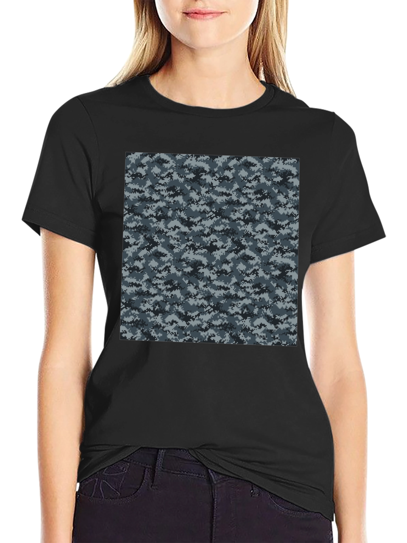 Black Urban Camo Tee - Tactical Style view 2