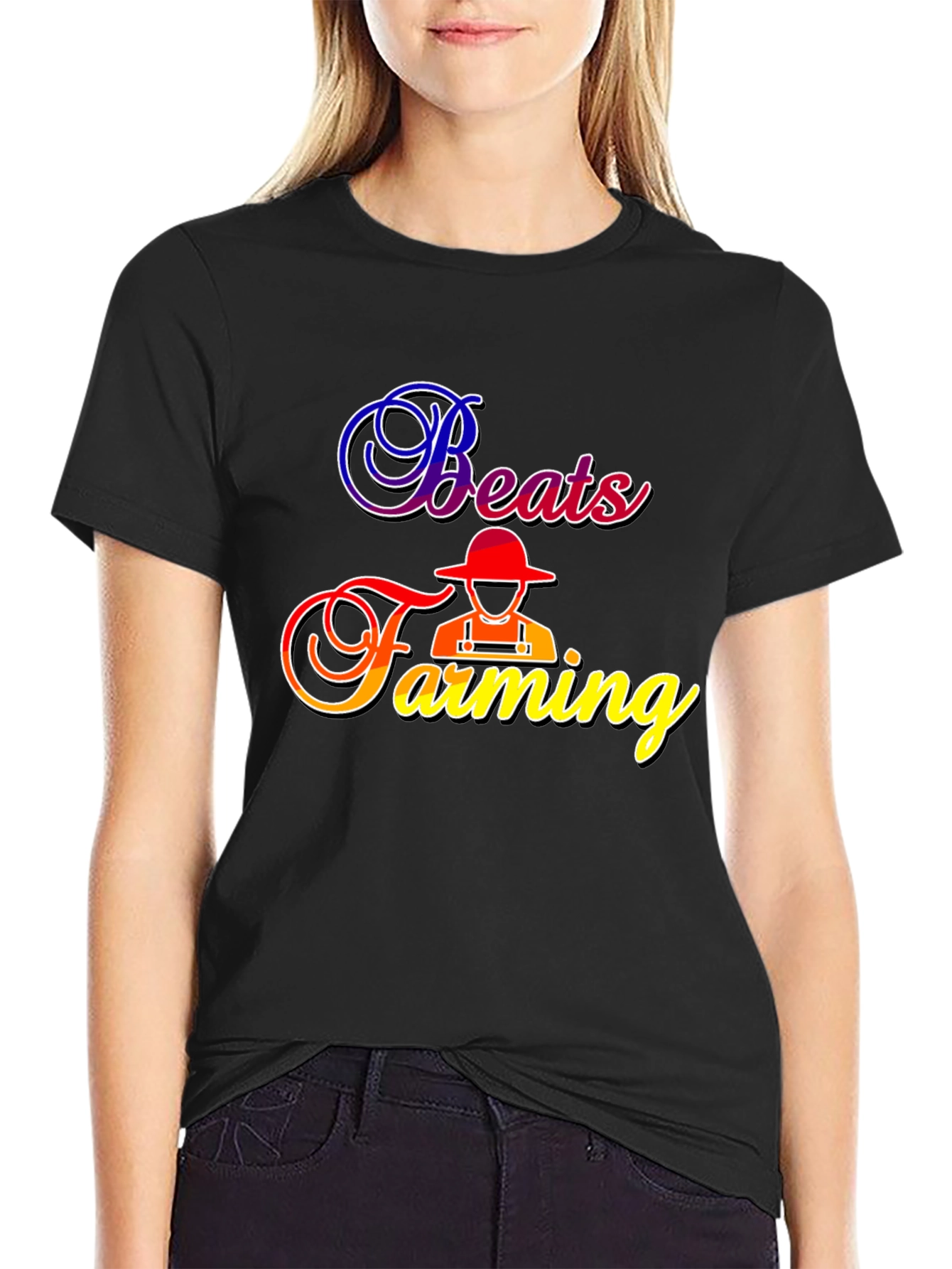 Black Beats Farming Black T-Shirt view 2