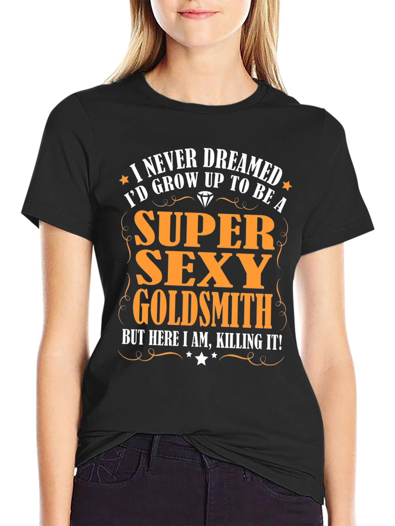 Black Super Sexy Goldsmith T-Shirt view 2