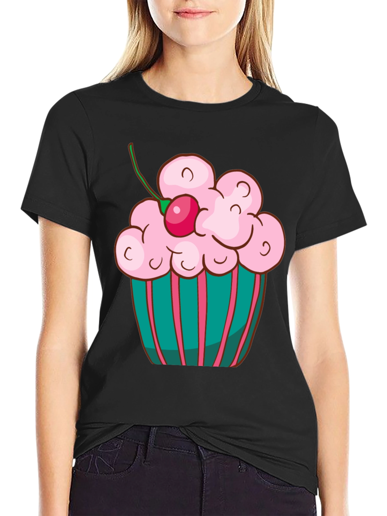 Black Cupcake T-Shirt - Sweet Treat Tee view 2