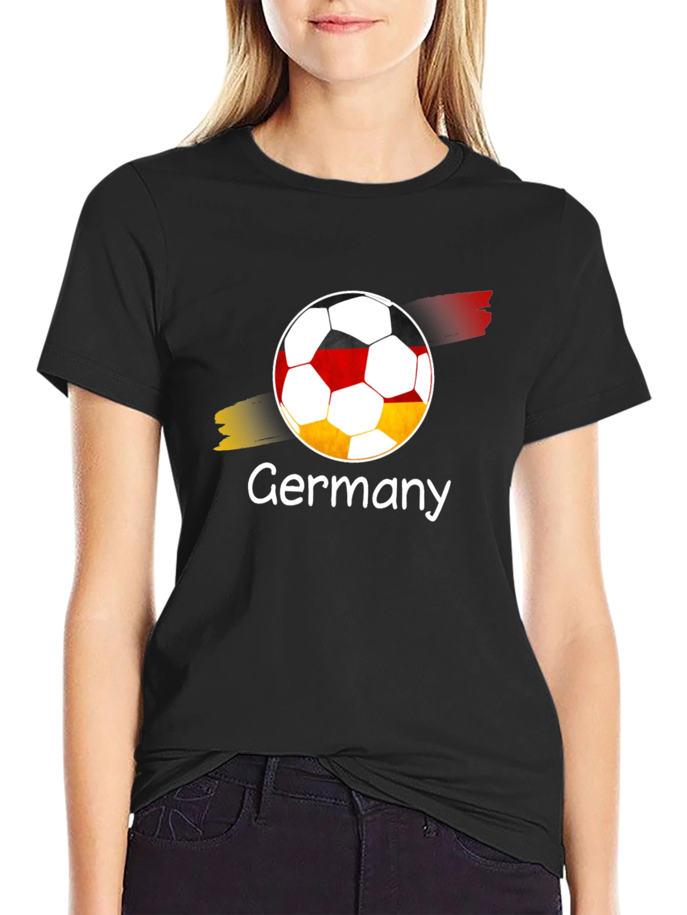 Black Germany Soccer T-Shirt - Black Graphic Tee view 2