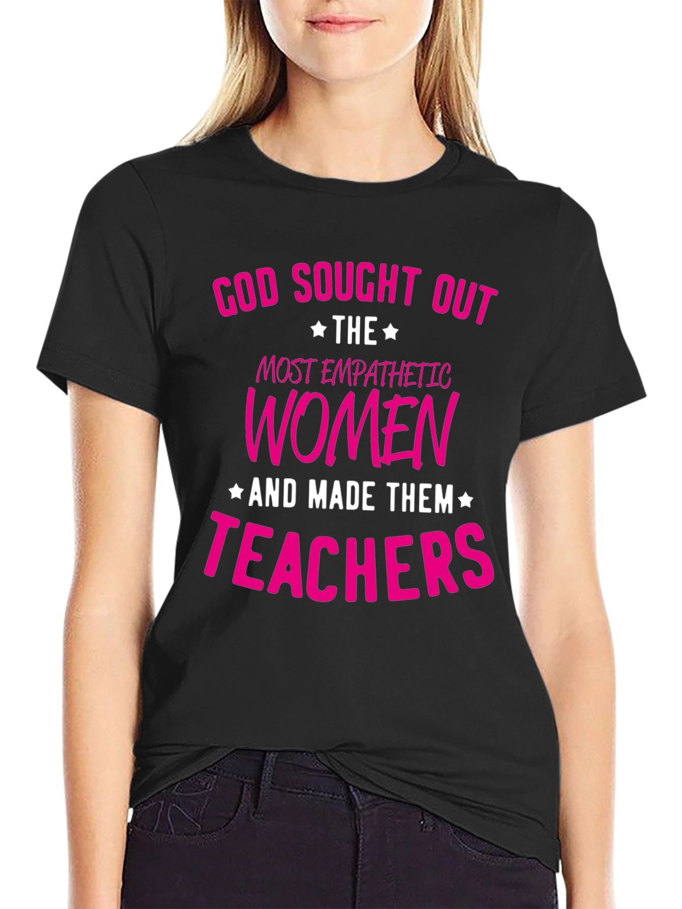 Black Empathetic Women Teachers Graphic Tee view 2