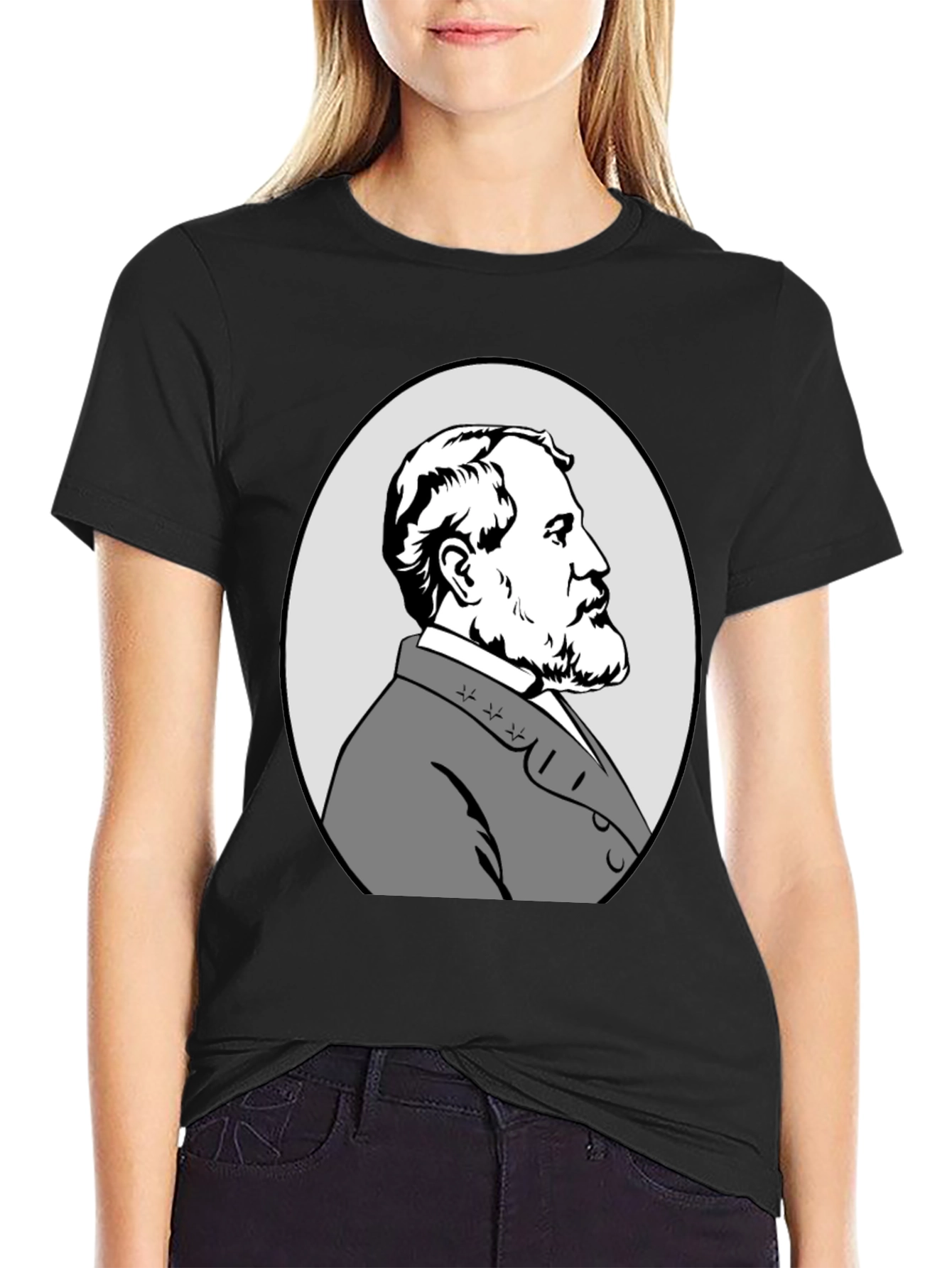 Black Robert E. Lee Graphic T-Shirt view 2
