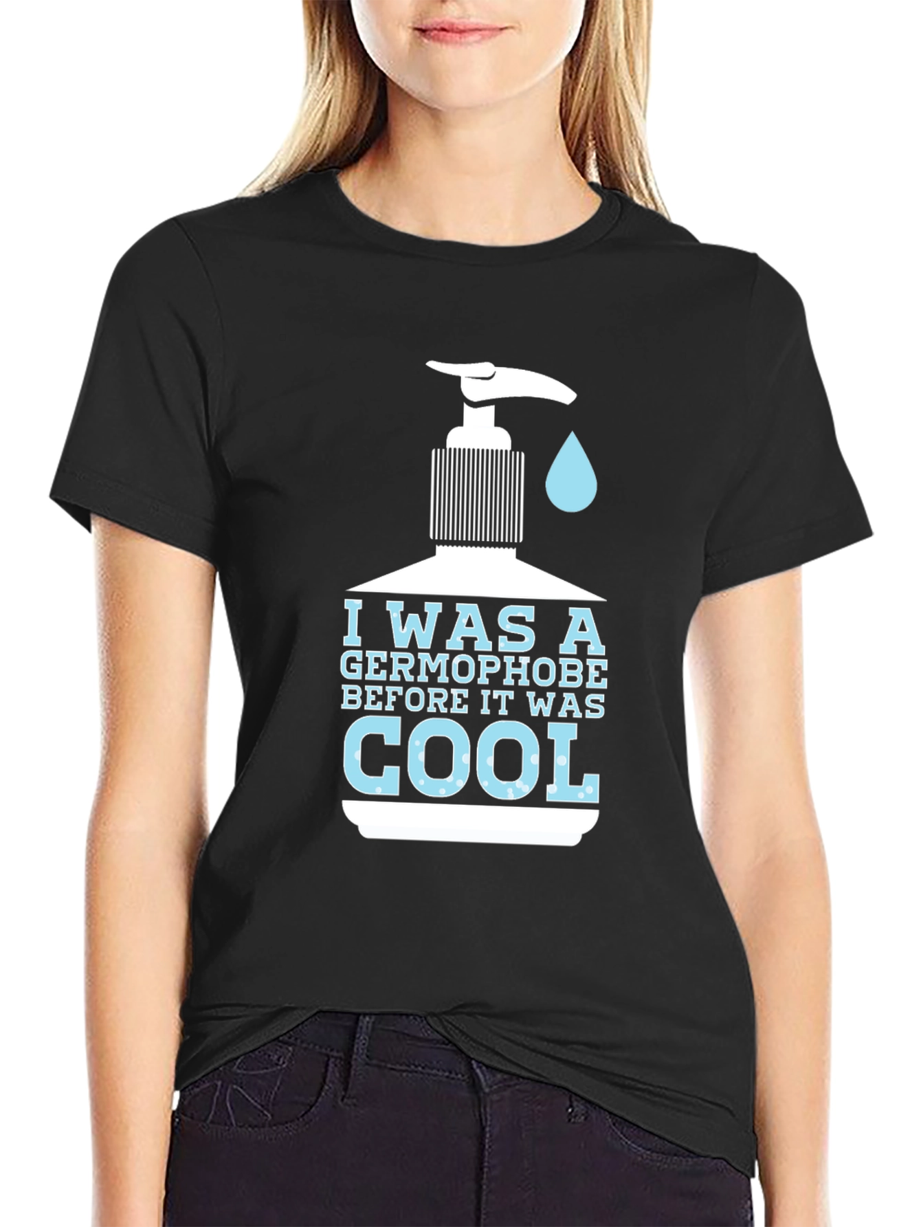 Black Germophobe Before It Was Cool Graphic T-Shirt view 2