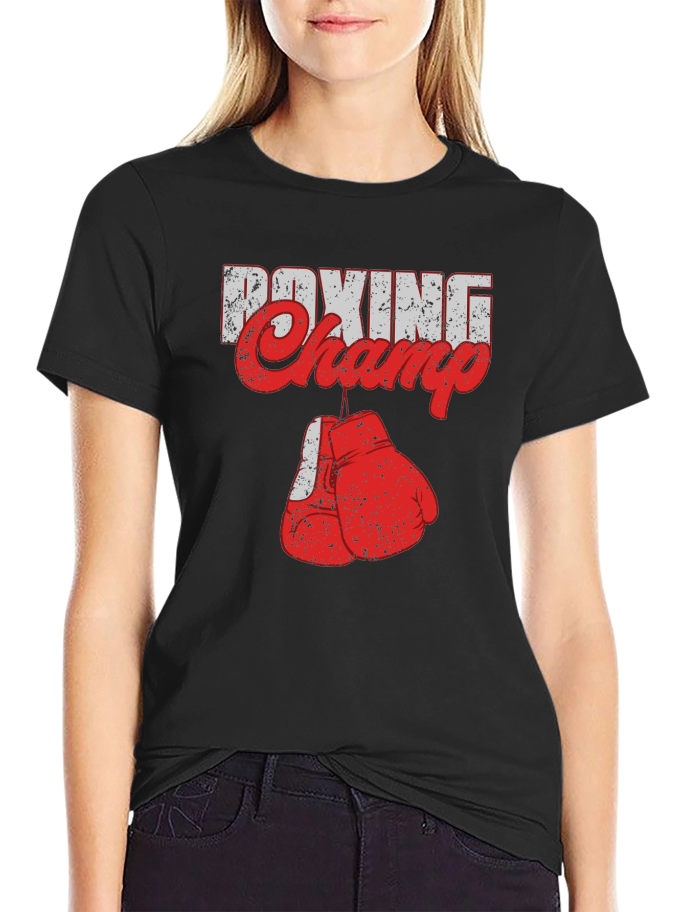 Black Boxing Champ Graphic Tee - Black Cotton view 2