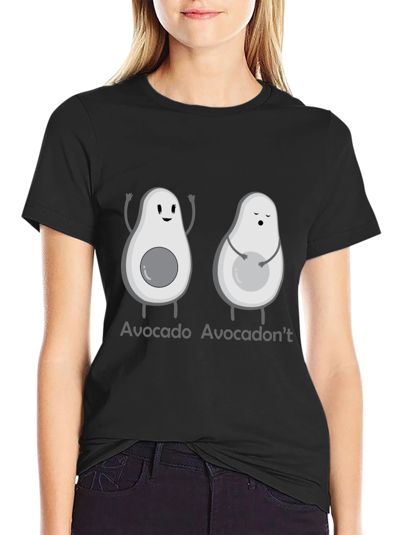 Black Avocado-Themed Graphic Tee view 2