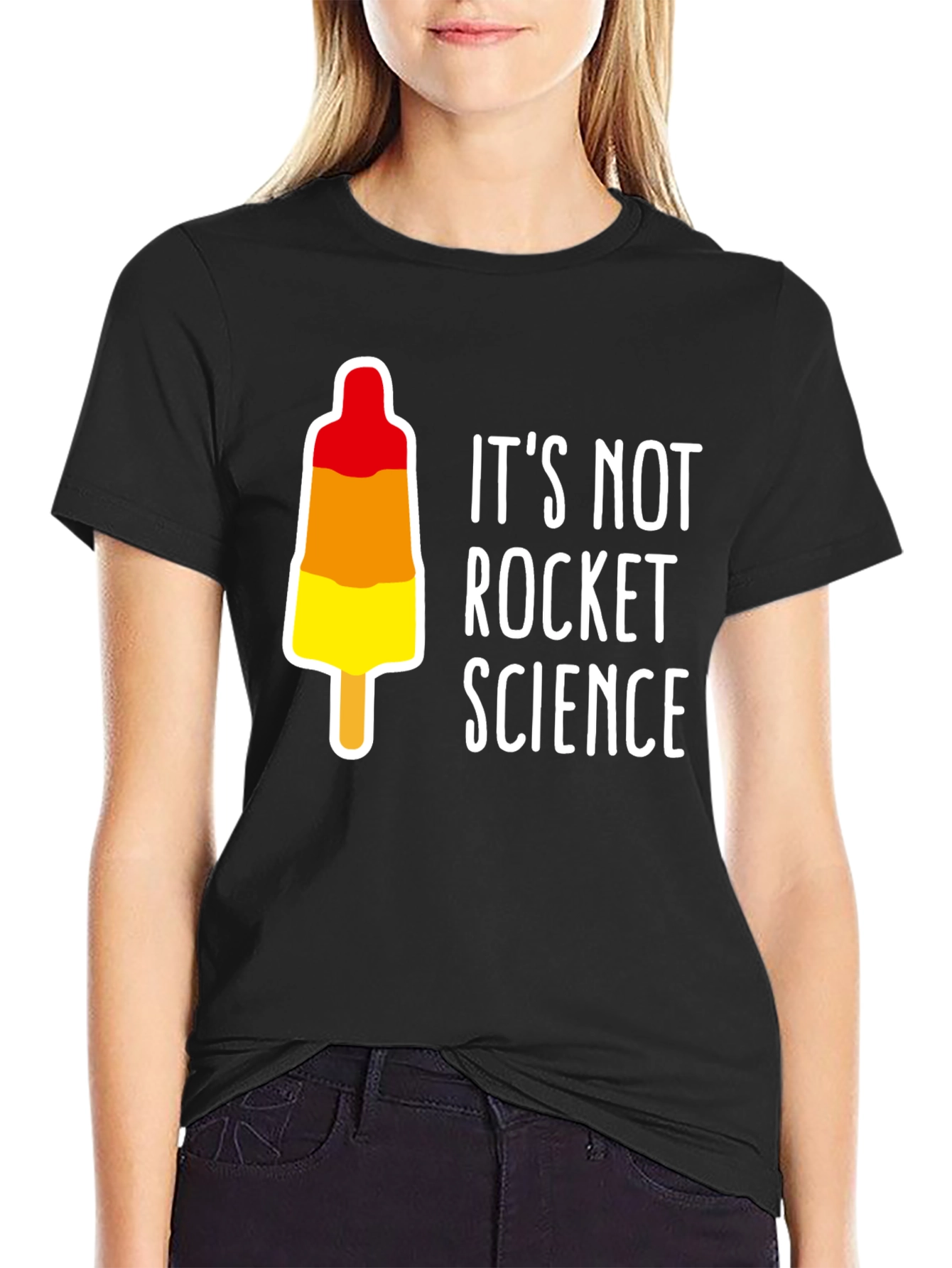 Black It's Not Rocket Science T-Shirt view 2