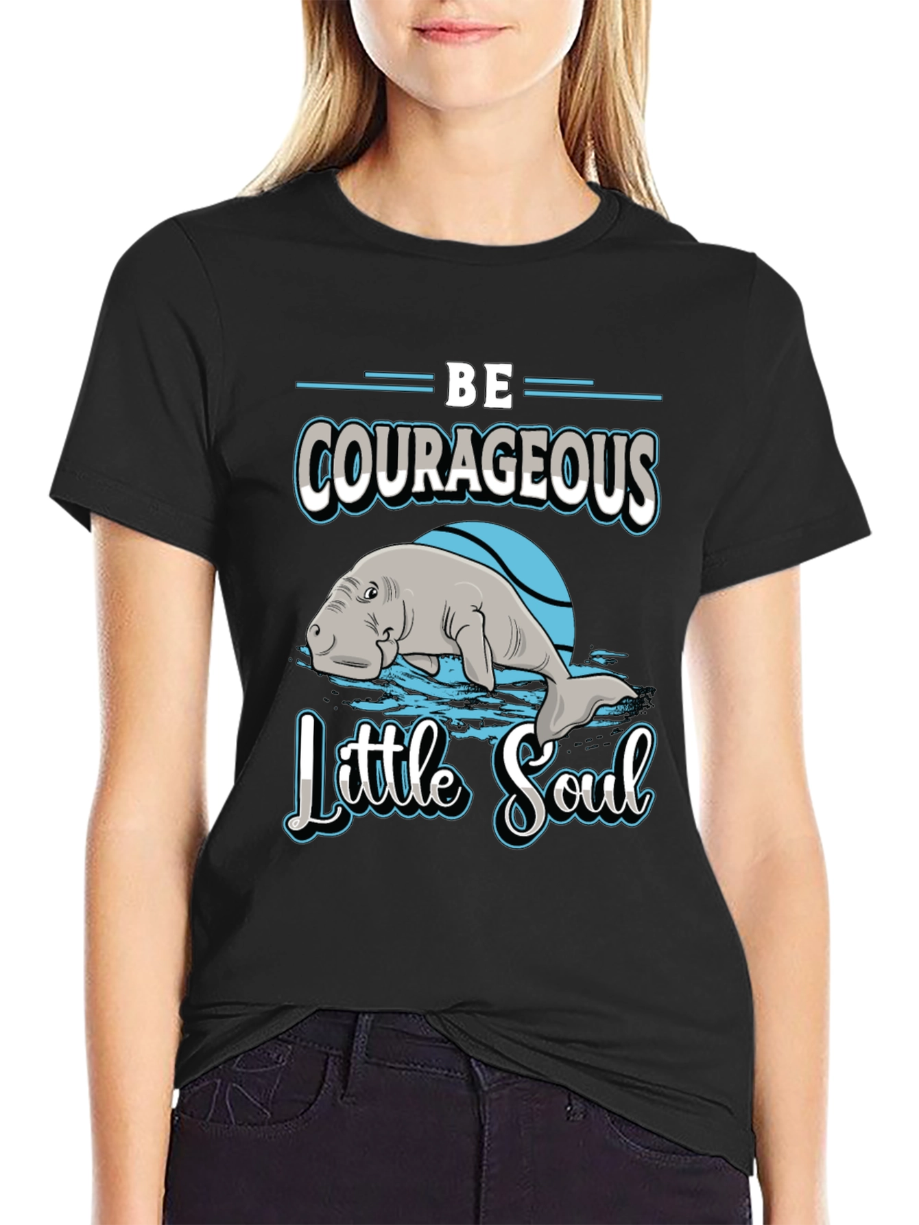 Black Be Courageous Little Soul T-Shirt view 2