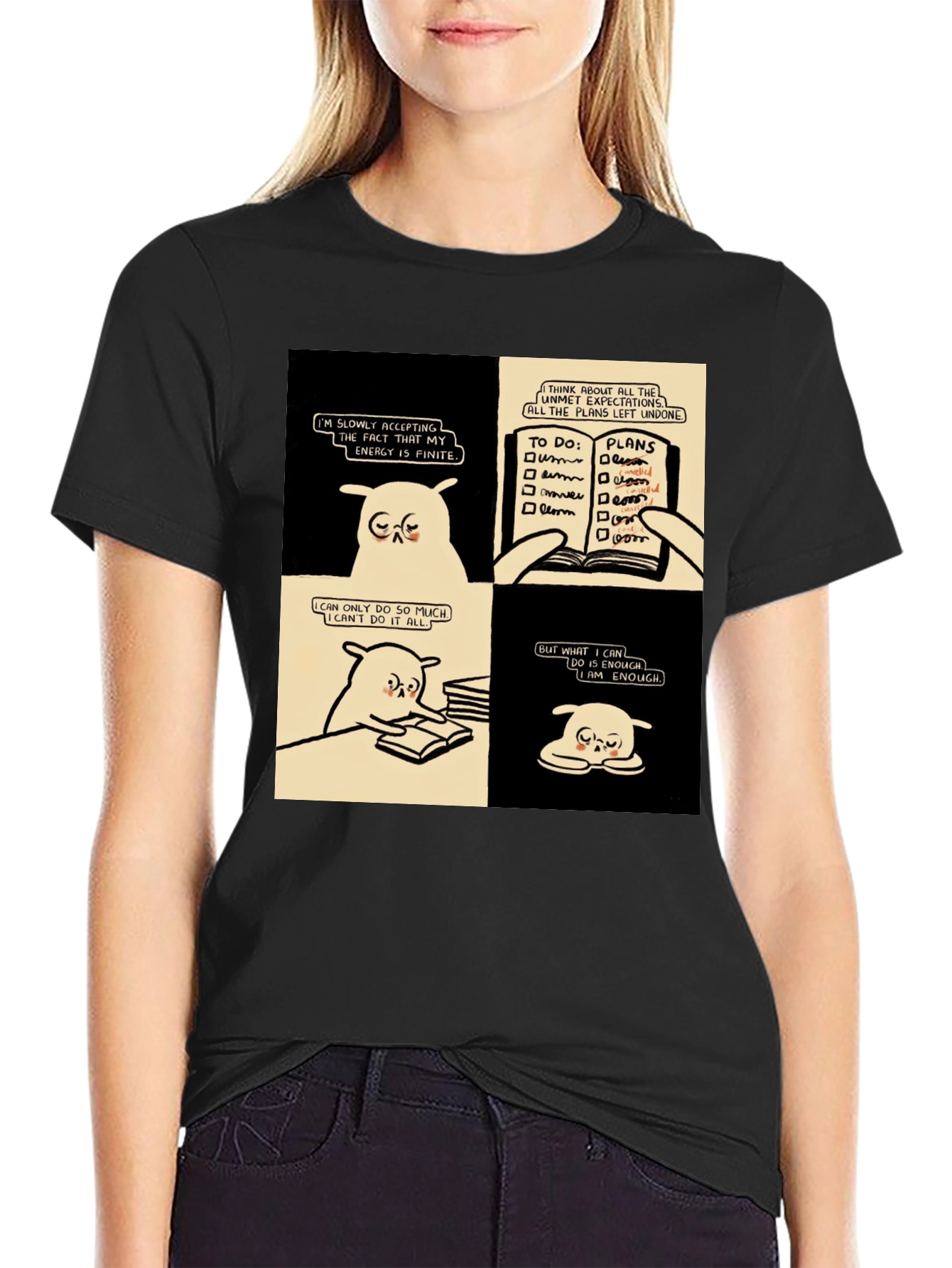 Black Accepting Finite Energy Black T-Shirt view 2