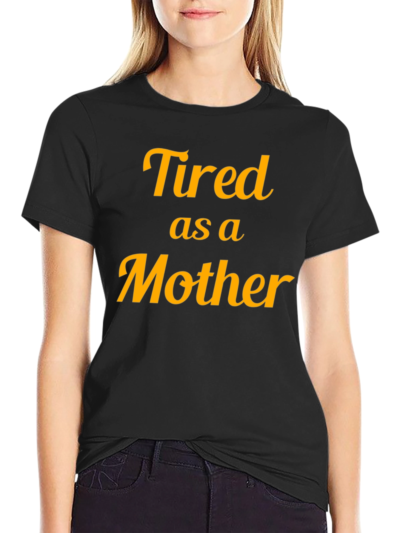 Black Tired as a Mother Black Tee view 2