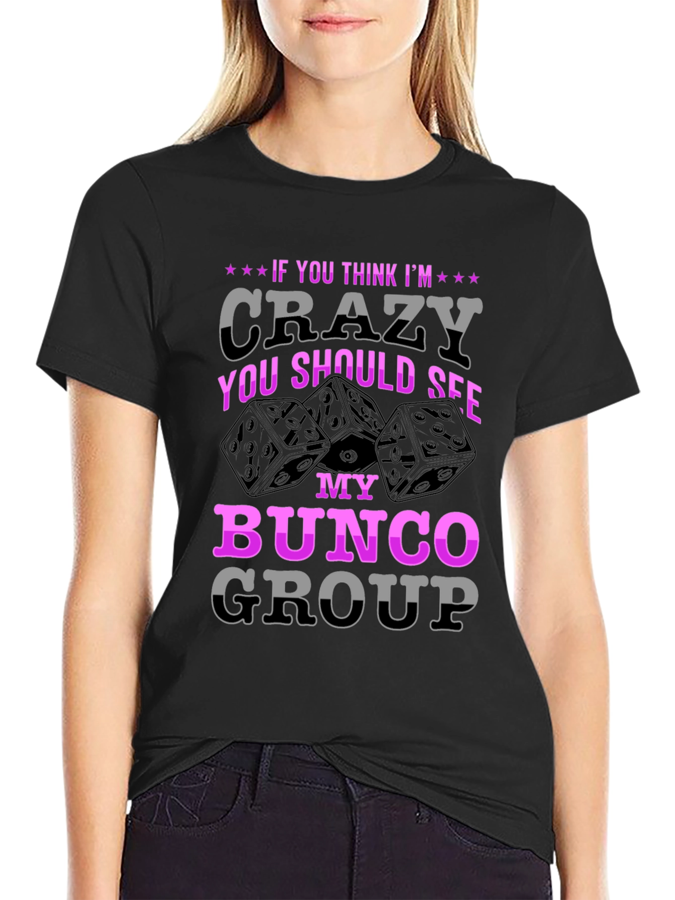 Black Crazy Bunco Group Graphic Tee view 2