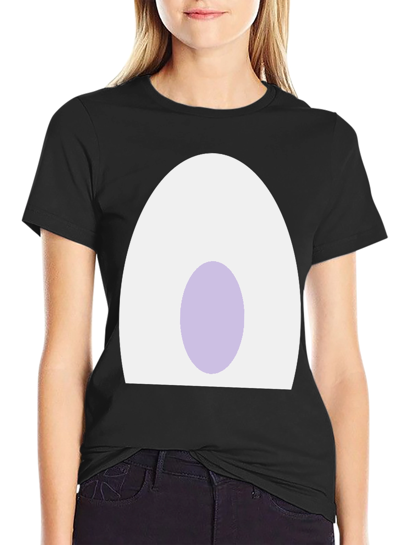 Black Funny Egg T-Shirt for Men view 2