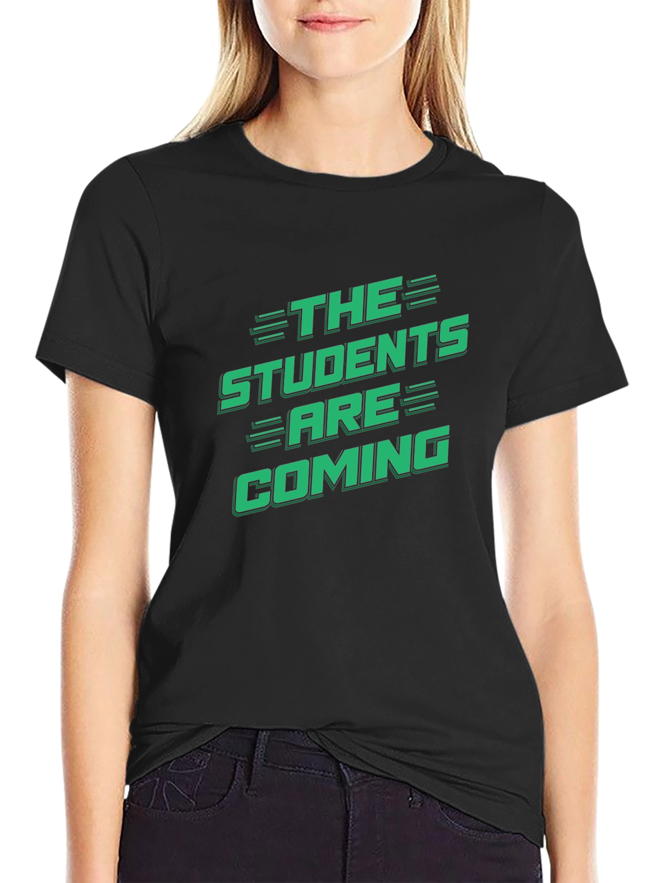 Black The Students Are Coming Graphic T-Shirt view 2