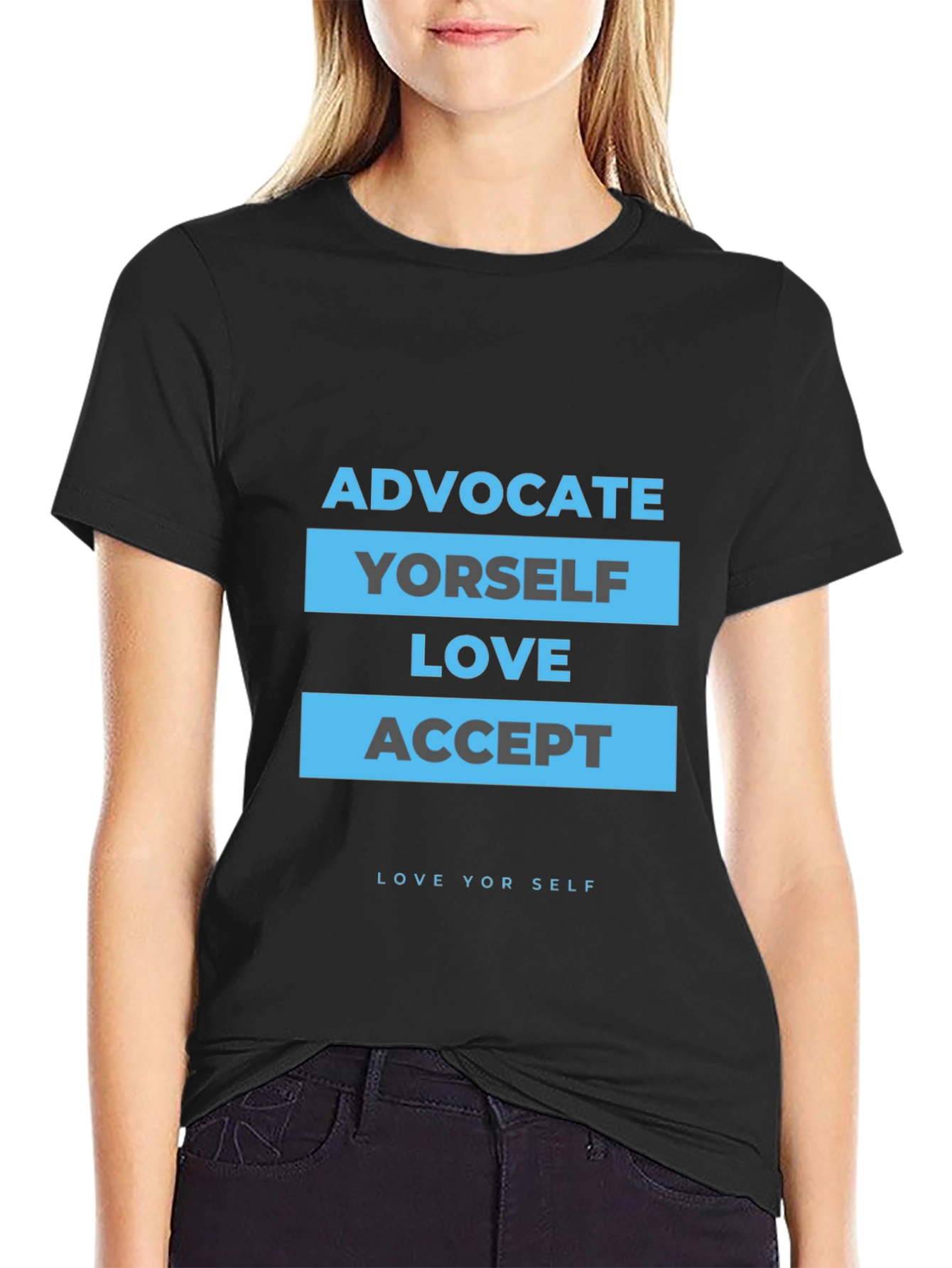 Black Advocate Yourself T-Shirt: Love and Acceptance Message view 2