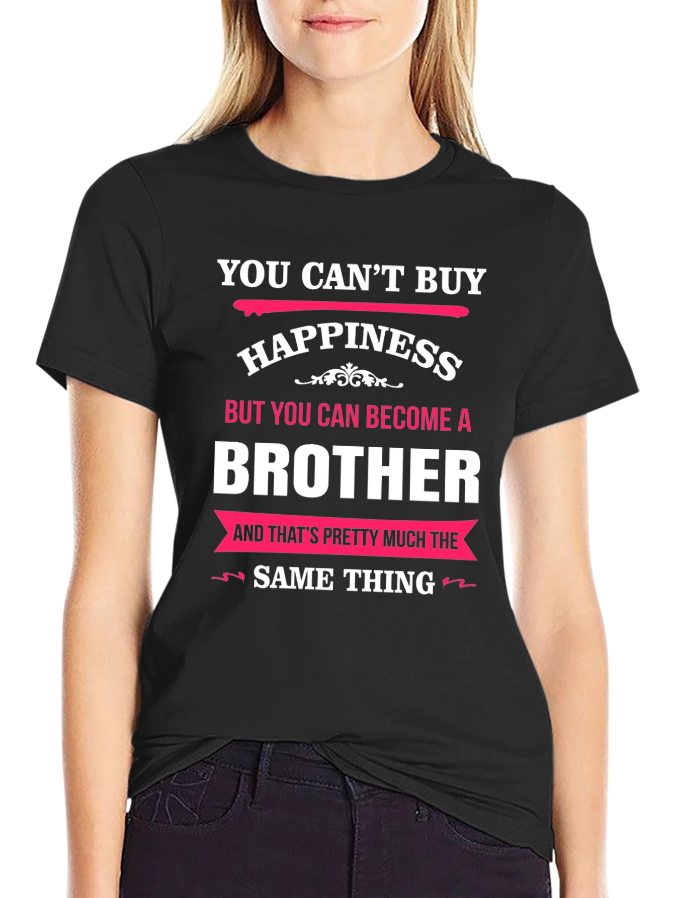 Black Brother T-Shirt: Can't Buy Happiness view 2