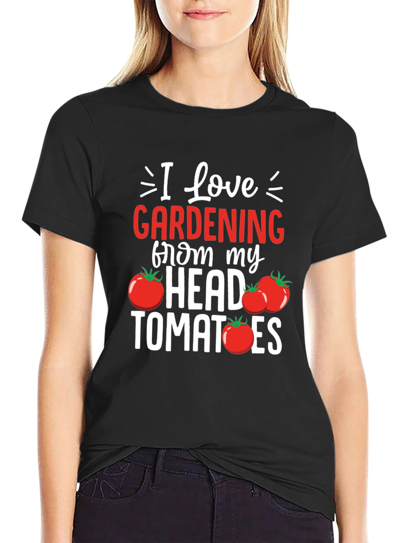 Black Gardening Tomato T-Shirt view 2
