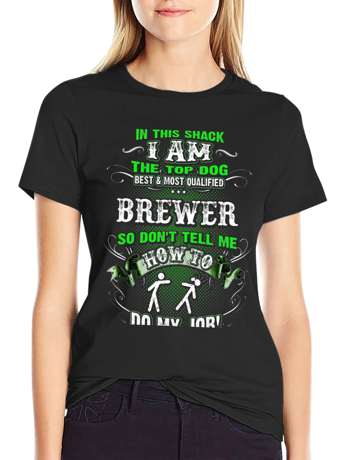 Black In This Shack I Am The Top Dog Brewer T-Shirt view 2