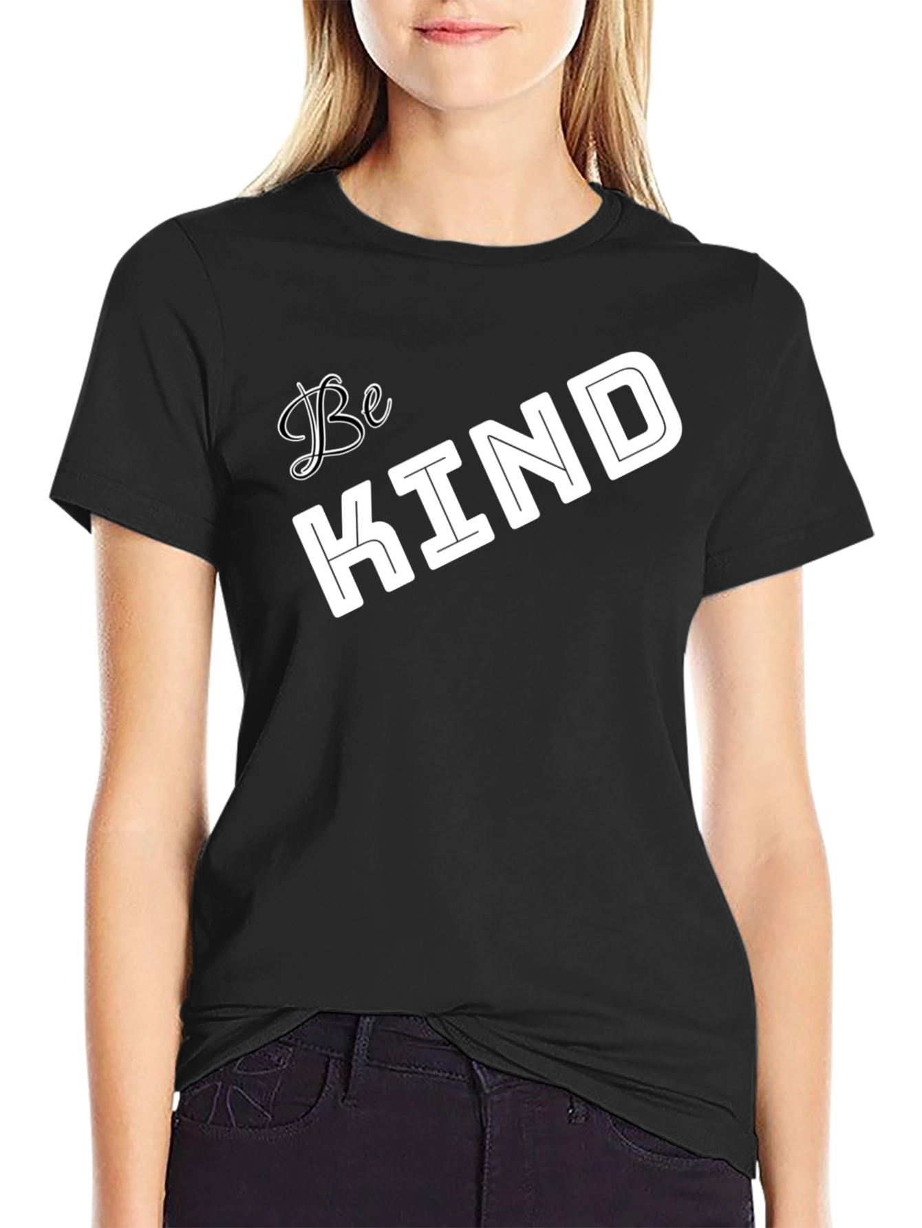 Black Be Kind Graphic Tee - Soft Cotton Blend view 2
