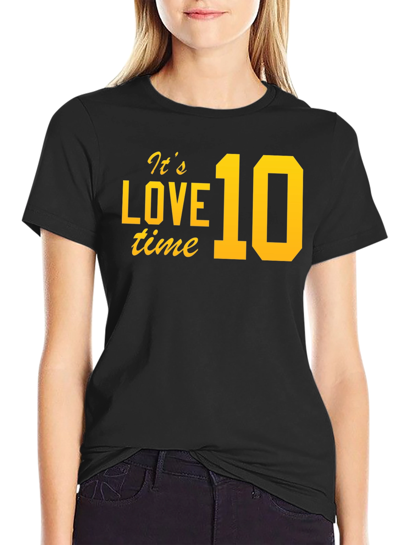 Black It's Love 10 Time Black T-Shirt view 2