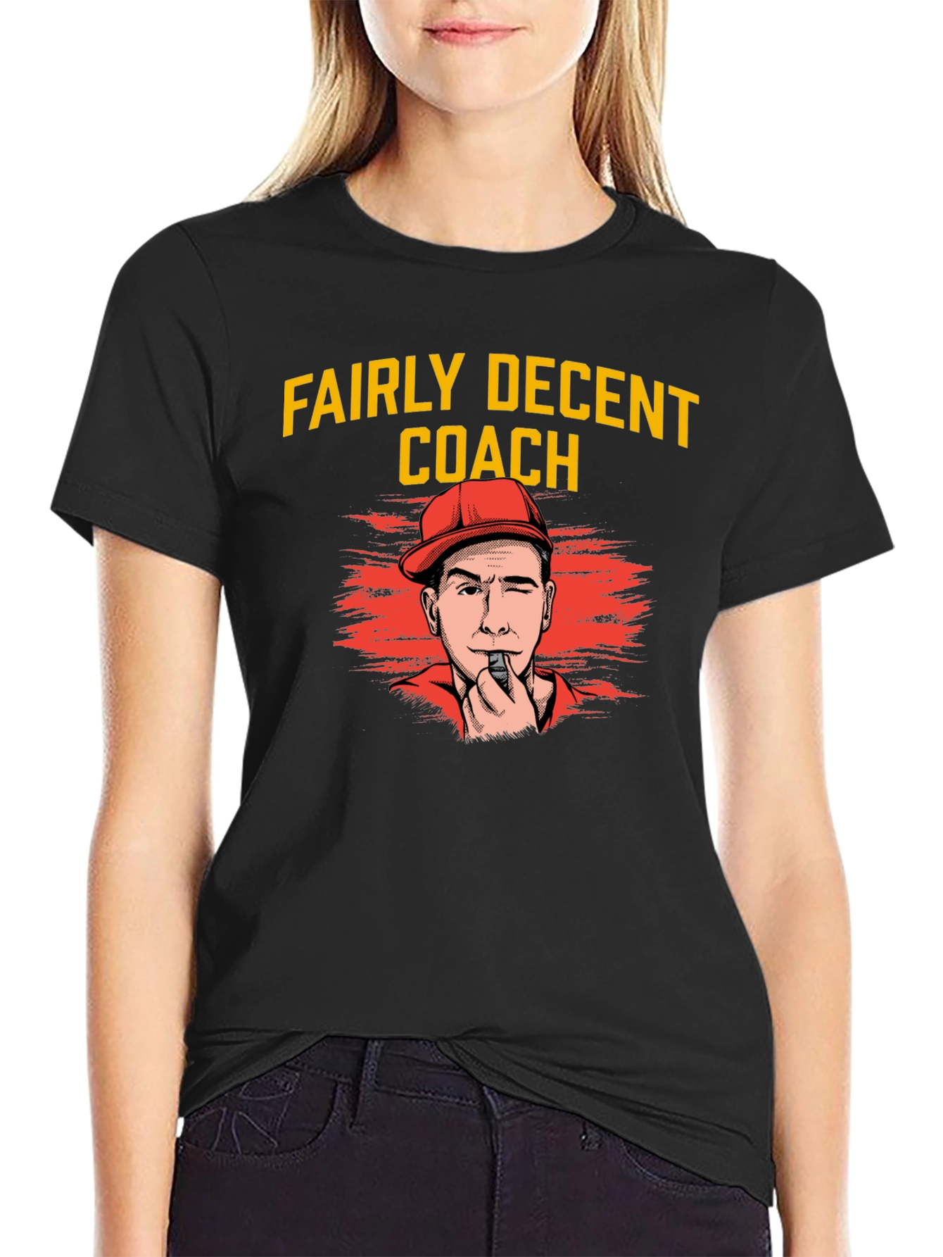 Black Fairly Decent Coach Graphic T-Shirt view 2