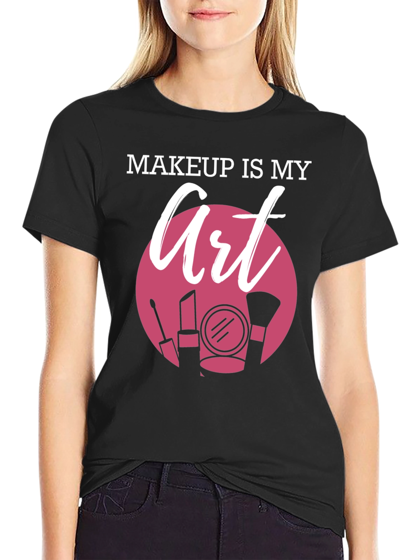 Black Makeup Is My Art Graphic T-Shirt view 2