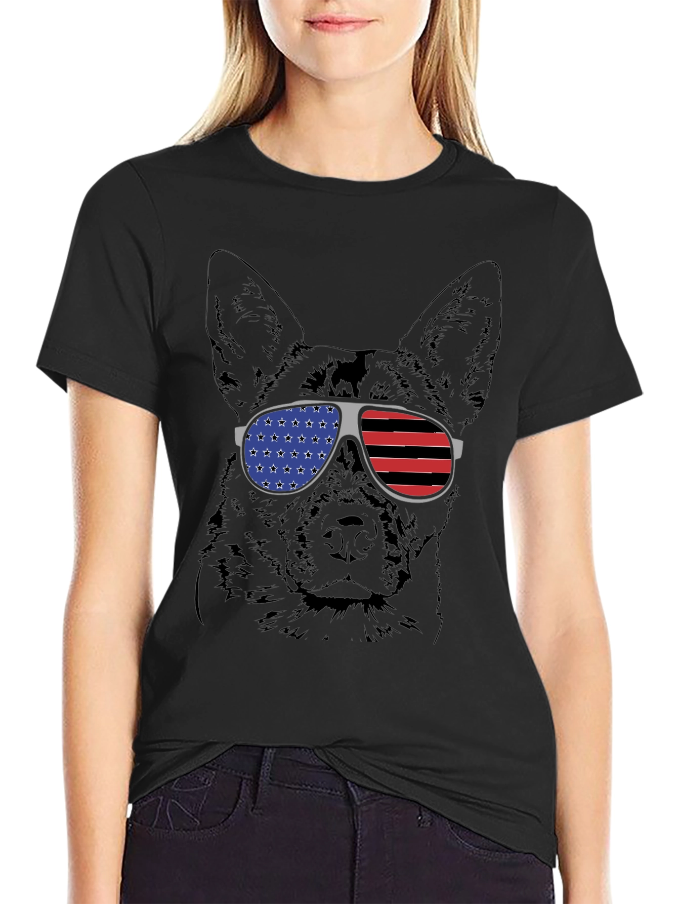 Patriotic Dog Graphic Tee - 2
