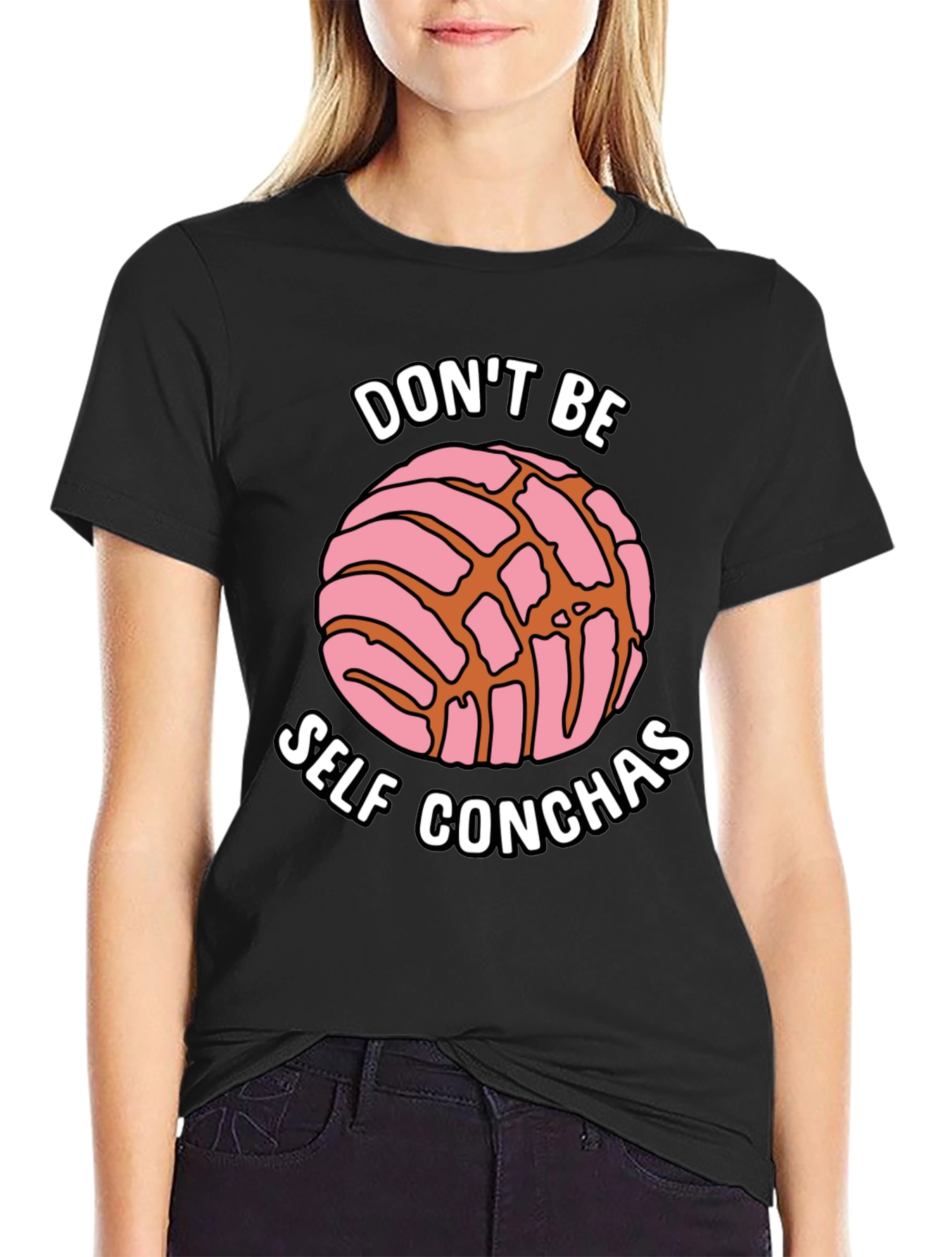 Black Don't Be Self Conchas T-Shirt view 2